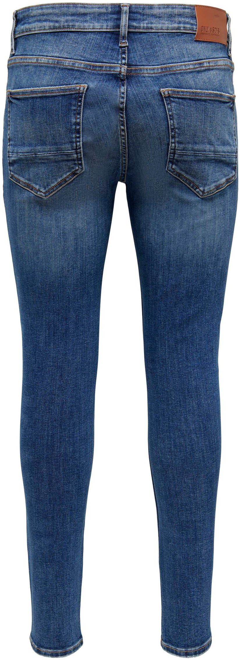 Skinny-fit-Jeans Warp ONLY blue denim & SONS