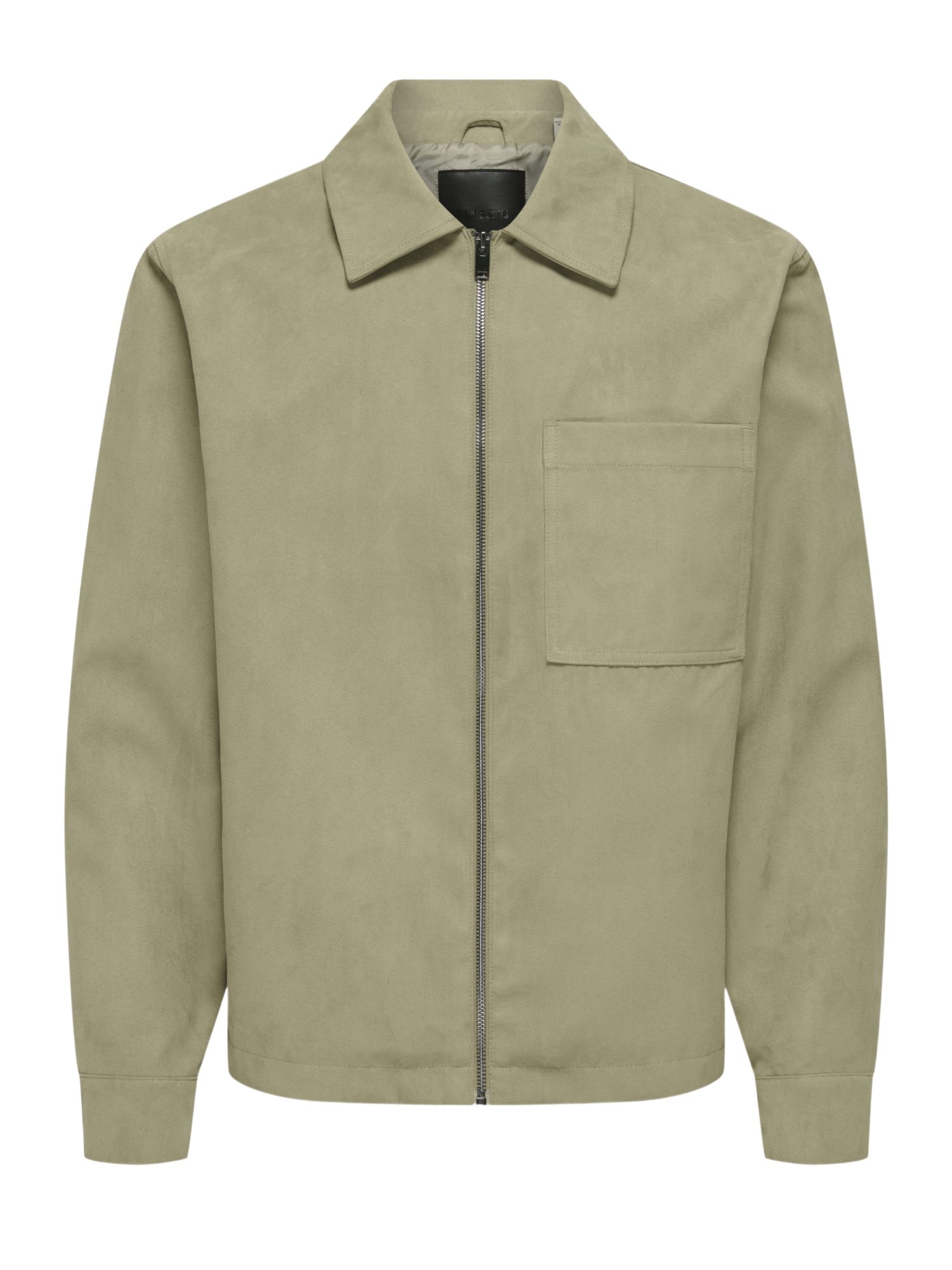 ONLY & SONS Funktionsjacke 2027-3 SPRING natur,Casual,Polyester,Unifarben,Umlegekragen,Lang,Casual Fit