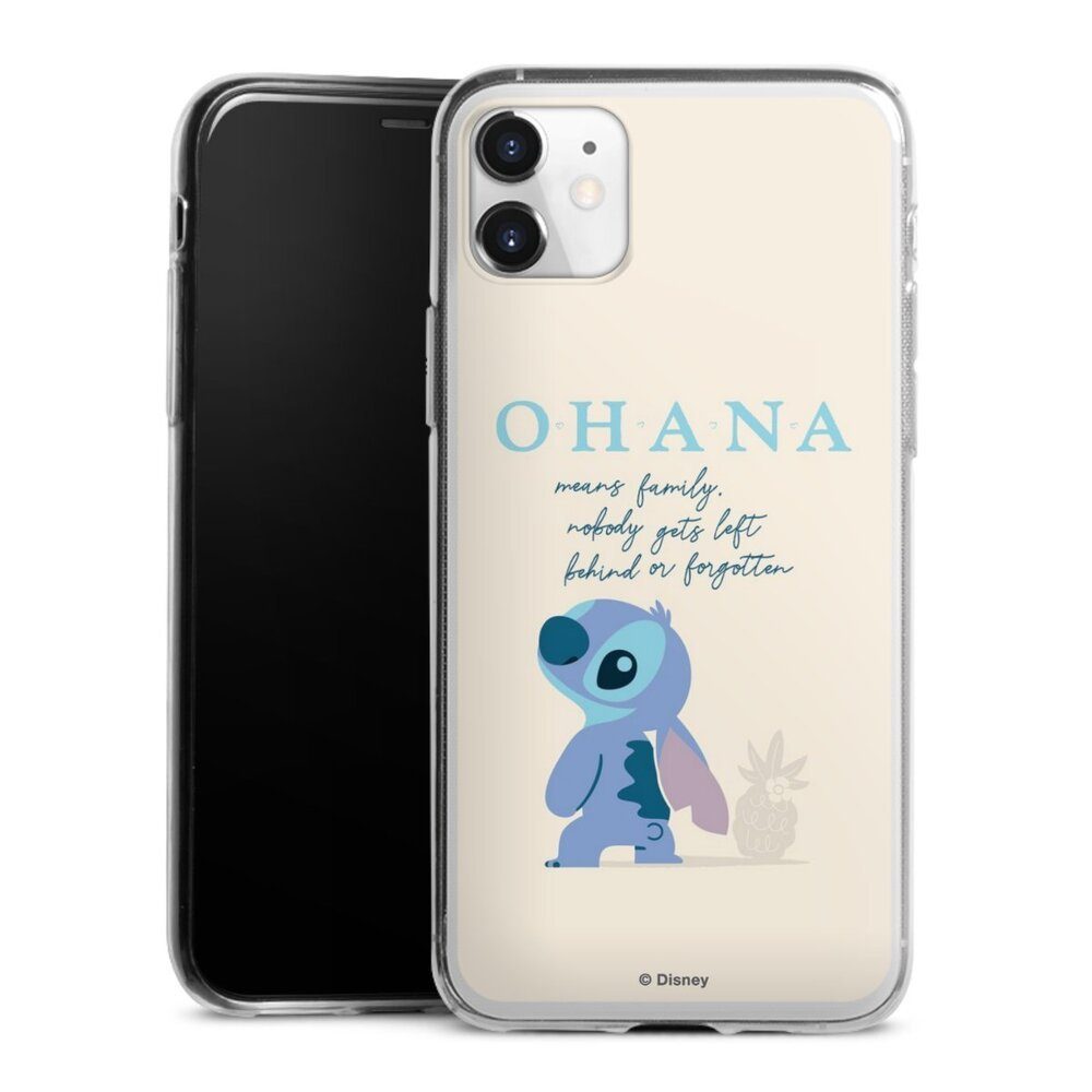 DeinDesign Handyhülle Lilo & Stitch Offizielles Lizenzprodukt Disney Ohana  Stitch, Apple iPhone 11 Slim Case Silikon Hülle Ultra Dünn Schutzhülle