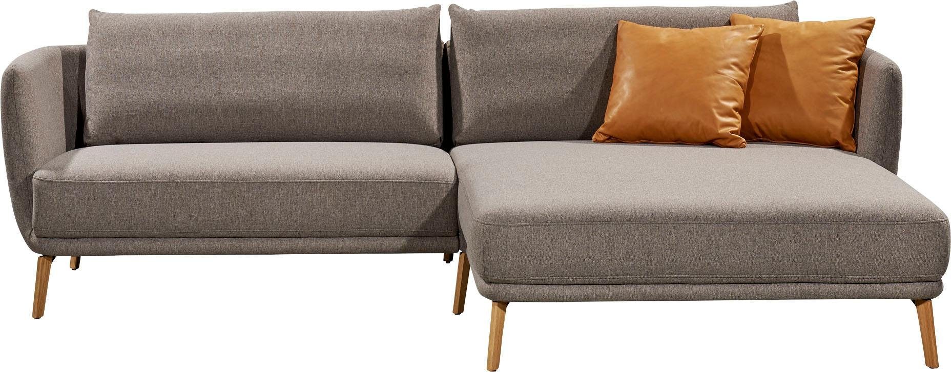 SCHÖNER WOHNEN-Kollektion Ecksofa Pearl, elegantes Loungesofa mit tollem Sitzkomfort, L-Form, schmale Armteile und bequeme Rückenkissen für angenehmen Sitzkomfort