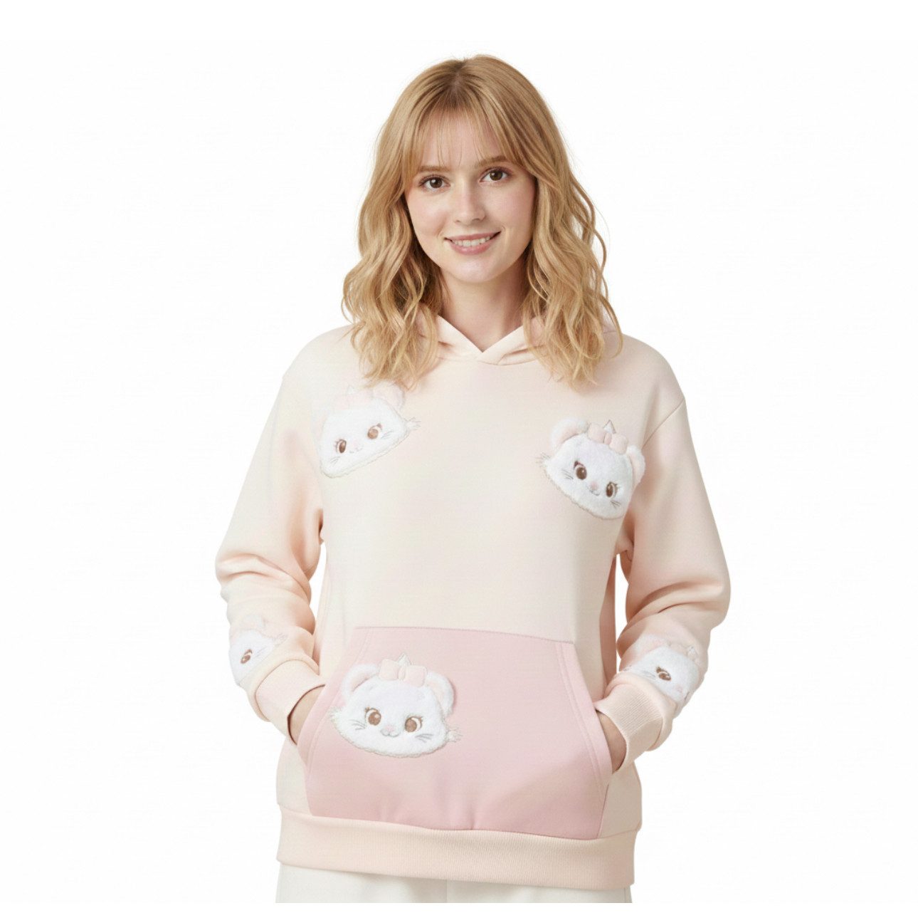 Disney Kapuzenpullover Aristocats Marie 3D Kuscheltier Kapuzenpullover Erwachsene Disneyland