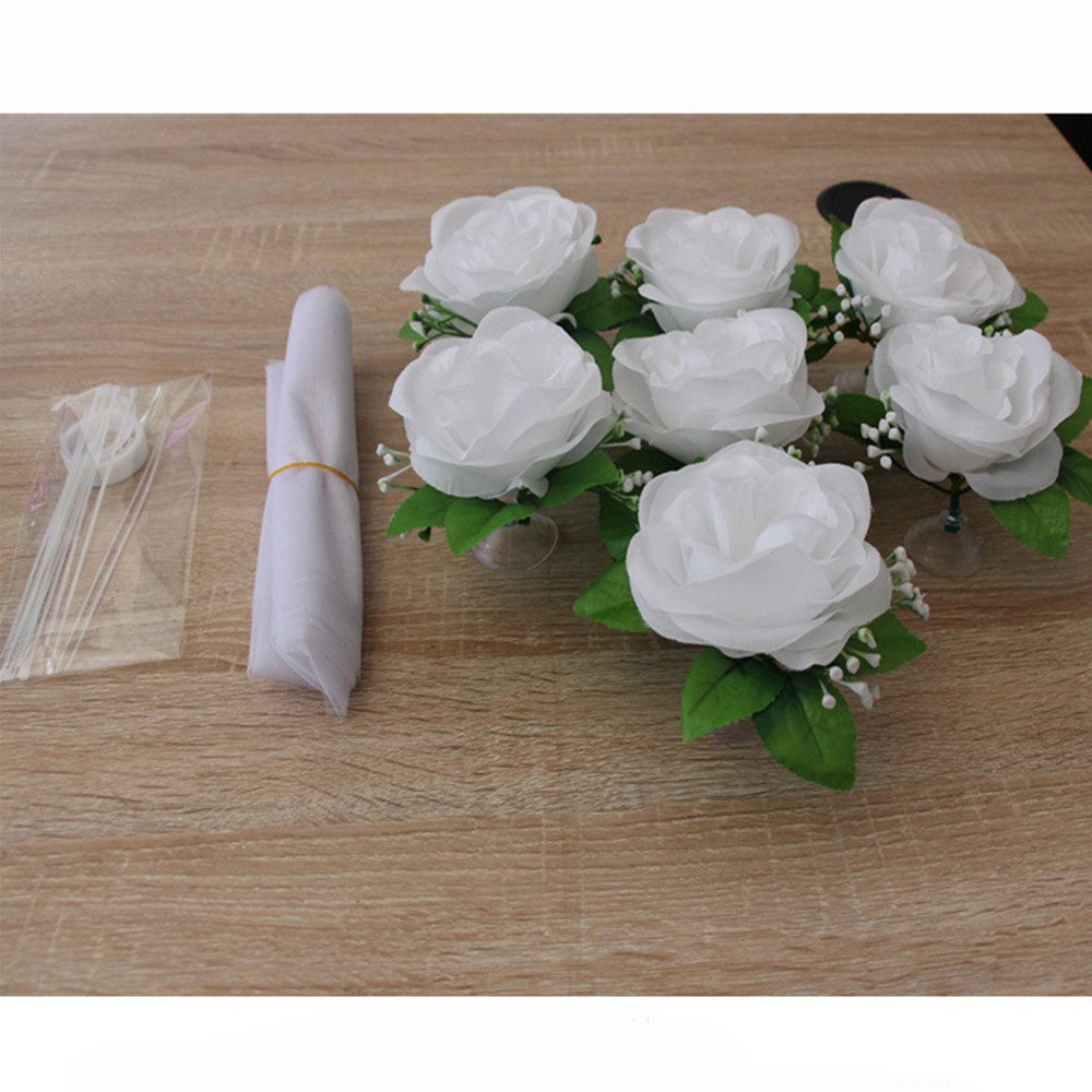 Kunstblumenstrauß Autoschmuck Hochzeit Deko, Autoschleifen Hochzeit günstig online kaufen