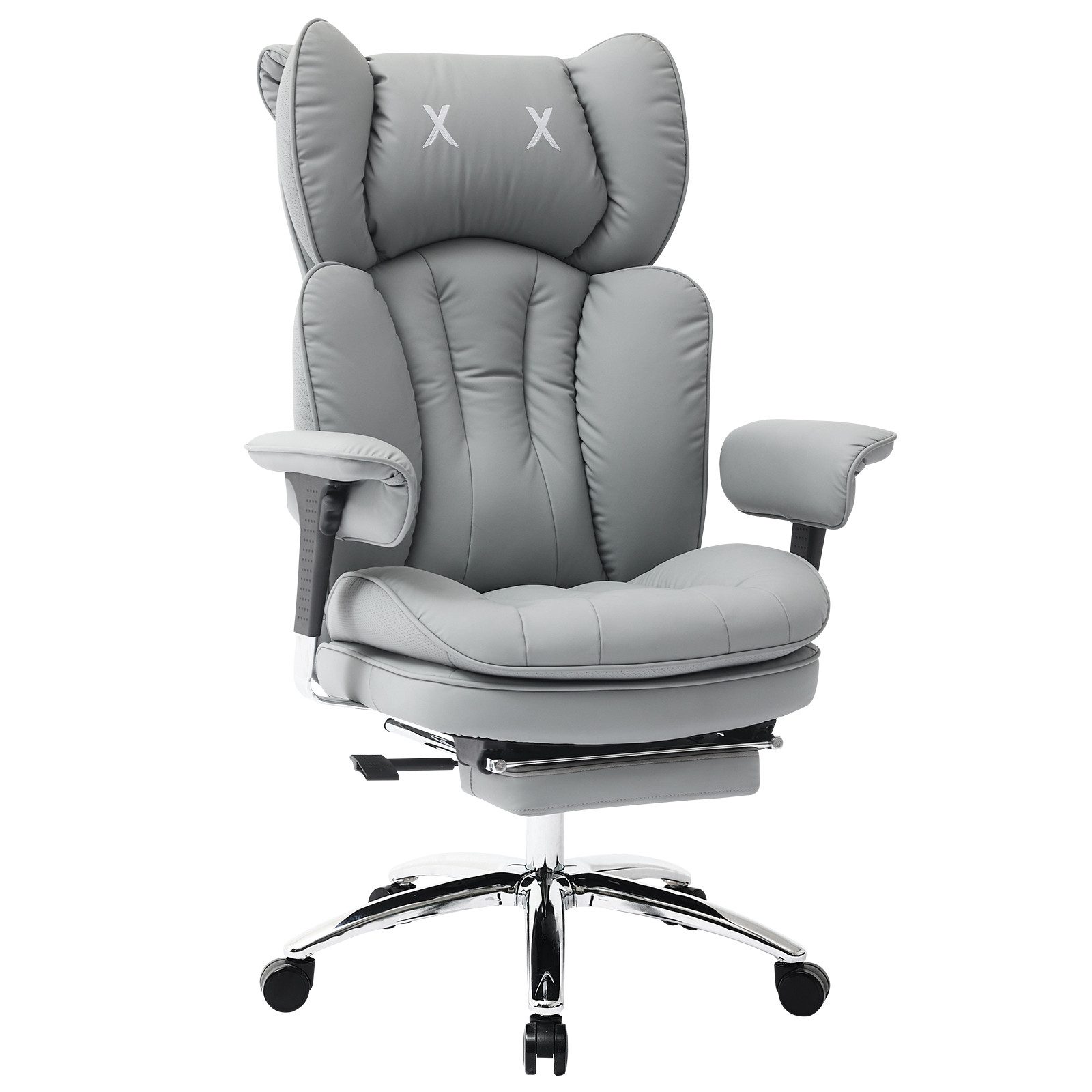 EFOMAO Bürostuhl Schreibtischstuhl, Gaming-Stuhl, Chefsessel mit Fußstütze, ergonomisch (1 St), mit 90°-135° Liegefunktion, höhenverstellbare Armlehnen