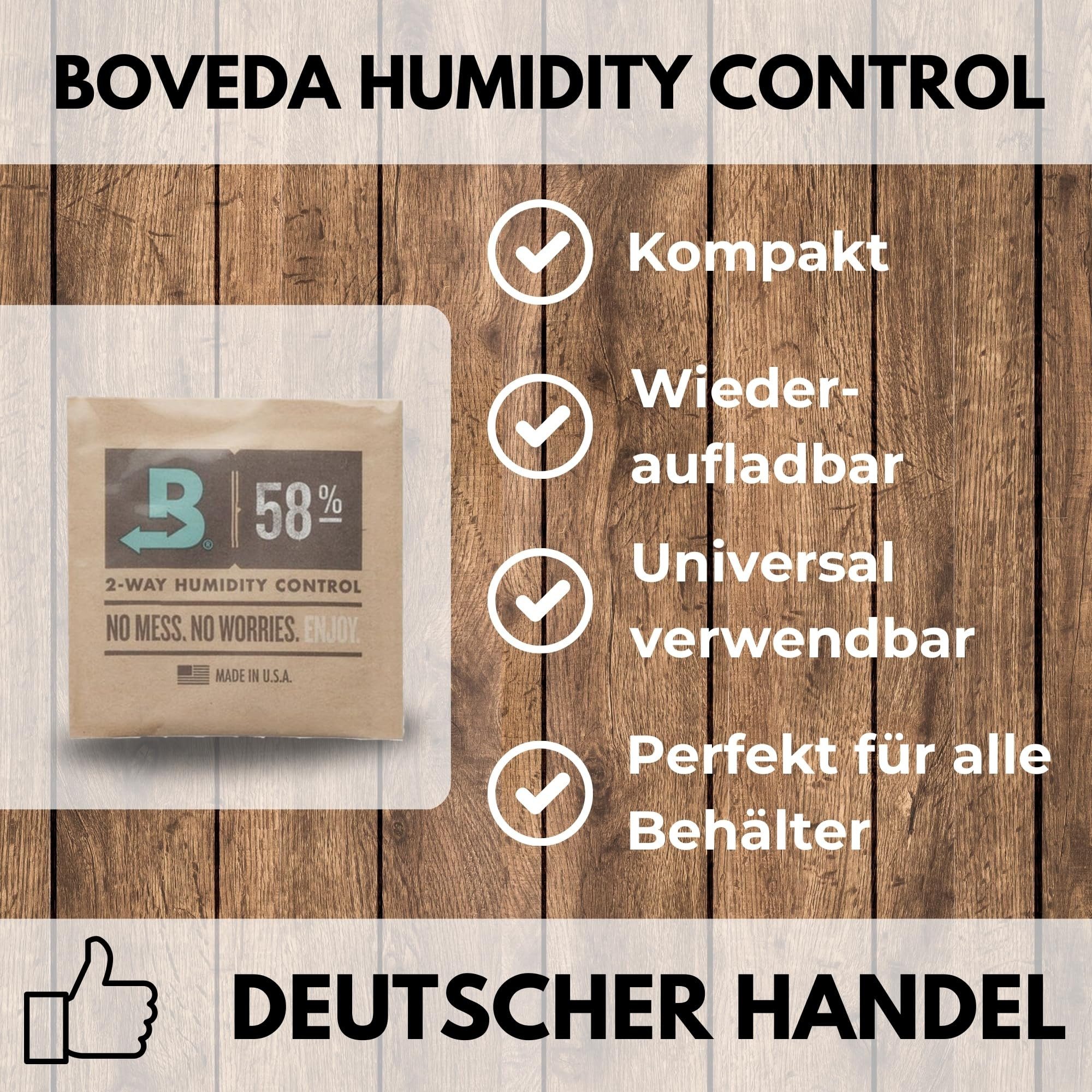 TronicXL Auto-Entfeuchter 2x Größe 8 Size Boveda Pack 58% Grow Hygro Regulator Zubehör Grower