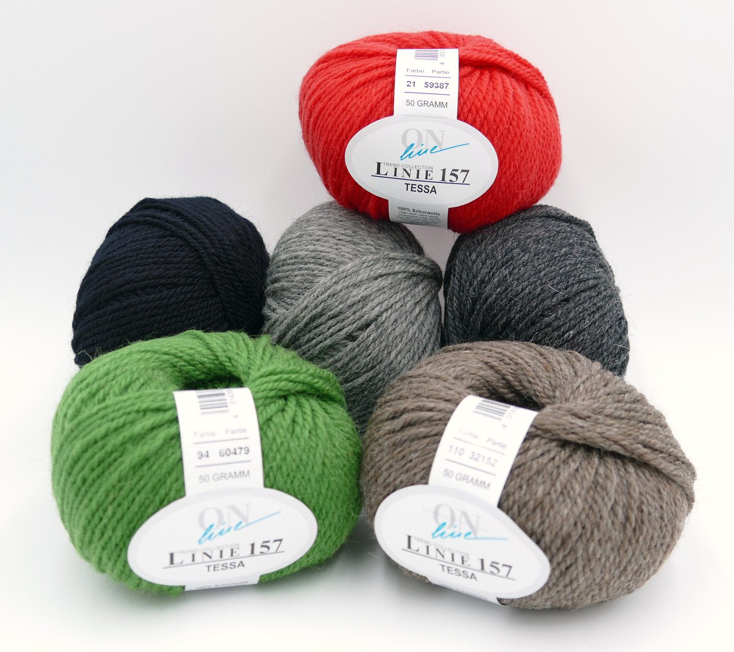 Online Garne Linie 157 Tessa Reine Schurwolle, Wolle zum stricken und häkeln Häkelwolle, 85 m (Strickwolle, Handstrickgarn), 100% Schurwolle