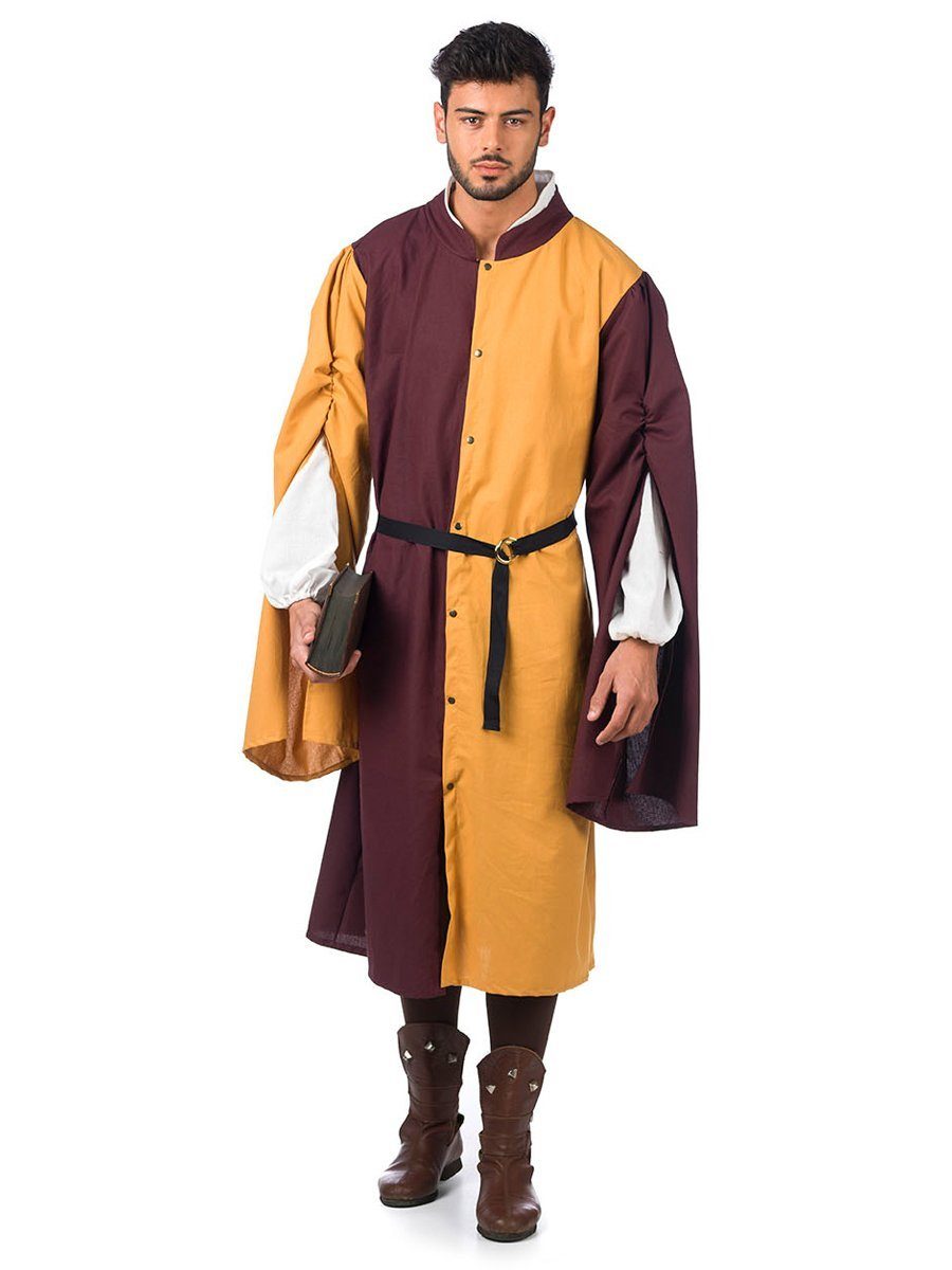 Limit Sport Kostüm Mittelalter Waffenrock braun-beige, Zweifarbiges Obergewand für mittelalterliche Charaktere