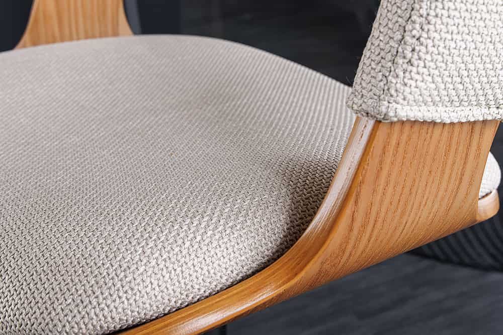 riess-ambiente Barhocker MANHATTAN beige / natur / schwarzHATTAN beige / schwarz (Einzelartikel, 1 St), Strukturstoff · Metall · höhenverstellbar · 360° drehbar – Bild 5 von 5