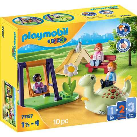 Playmobil® Konstruktions-Spielset Spielplatz (71157), Playmobil 1-2-3, (10 St), Made in Europe