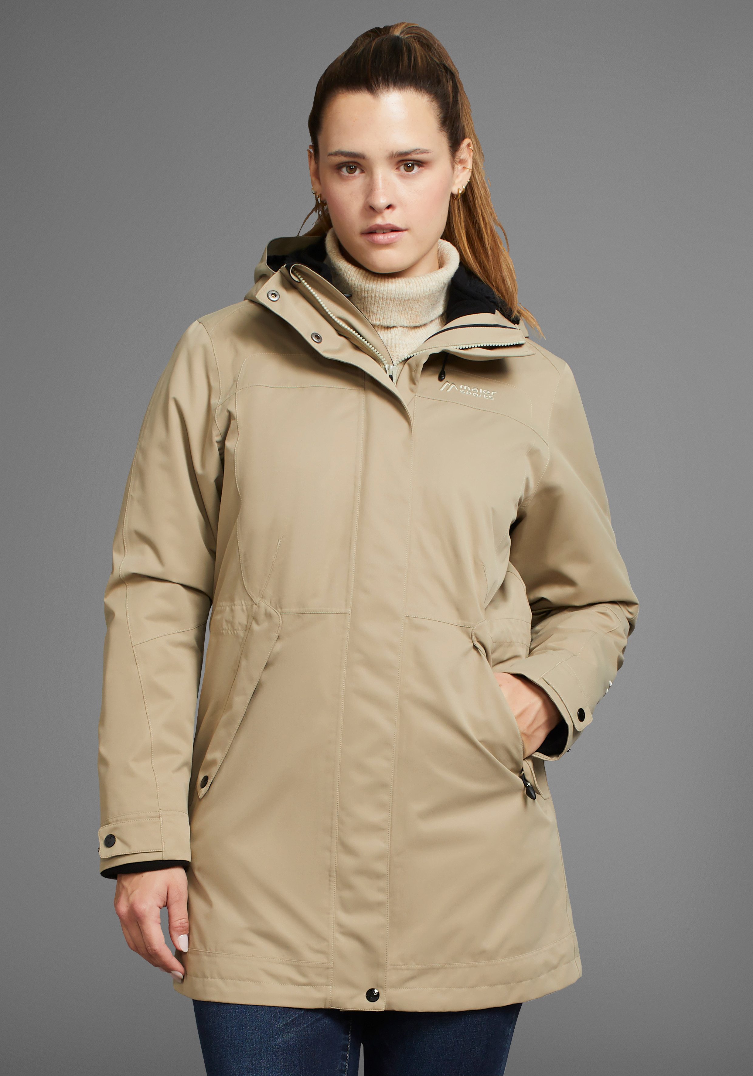 Maier Sports 3-in-1-Funktionsmantel Doppelmantel Damen wasser- & winddicht, für den Übergang & Winter, in großen Größen