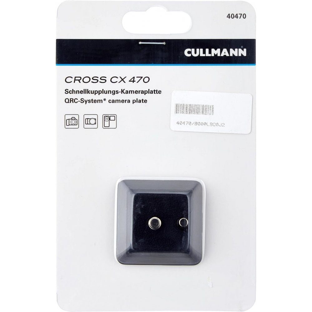 - Cross CX470 Schnellkupplungsplatte - Cullmann 40470 schwarz SK-Platte Stativhalterung