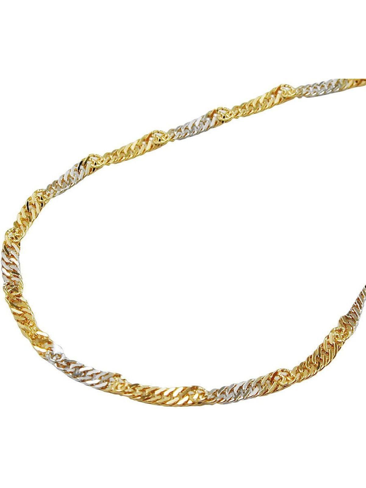 Gallay GOLD 9Kt 1,8mm bicolor Goldkette Singapur 45cm (1-tlg) Kette