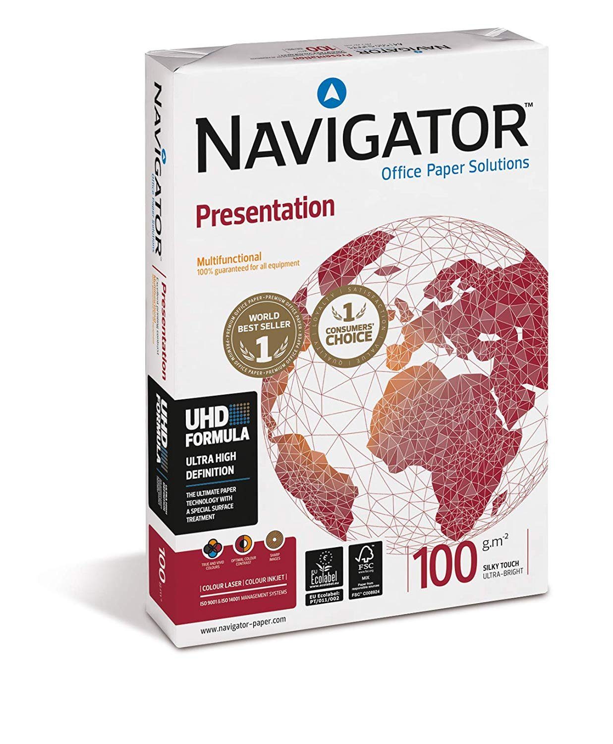 NAVIGATOR Drucker- Presentation und 2500 - Kopierpapier Blatt DIN-A4 100g/m² weiß Navigator