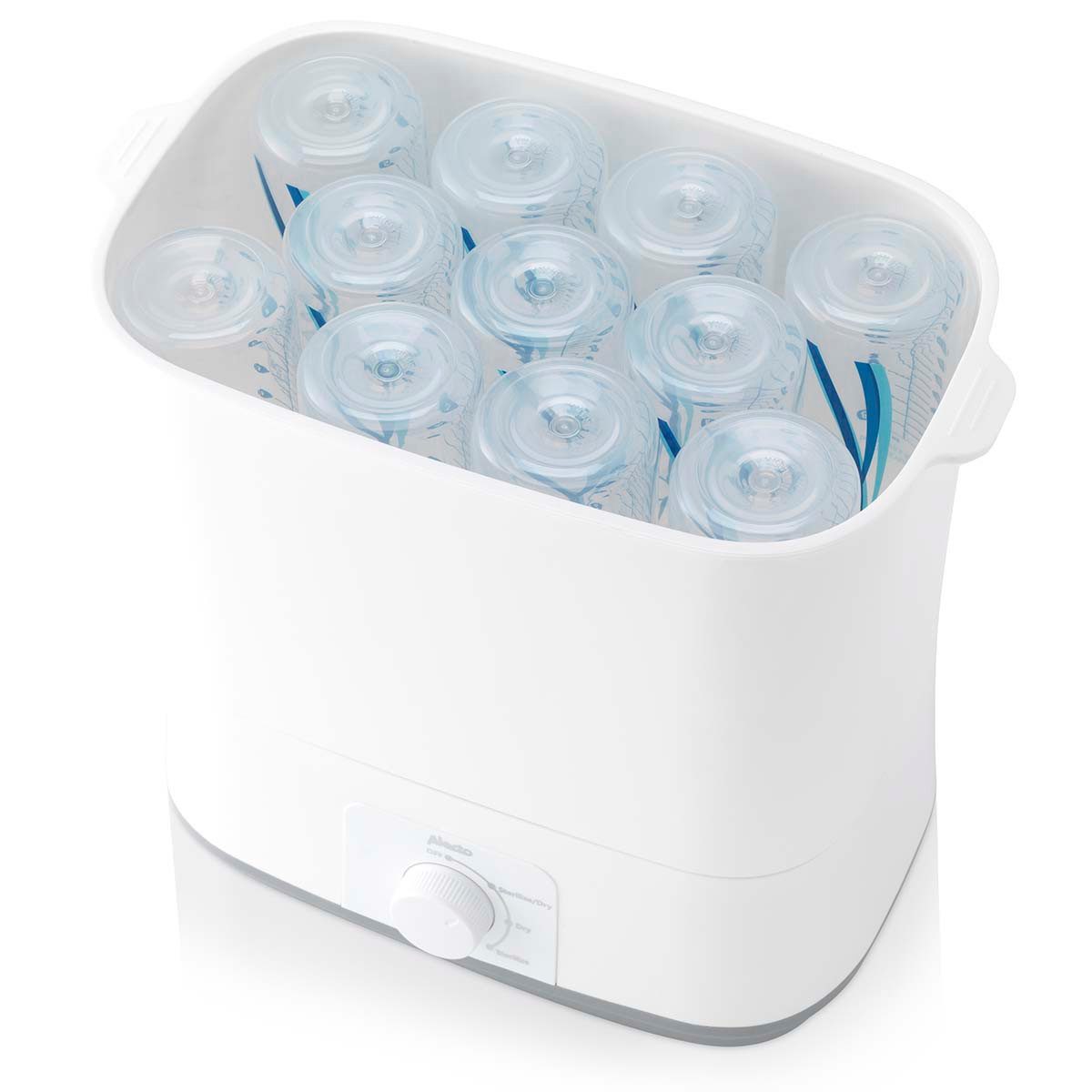 Alecto Babyflaschenwärmer BF55, Dampfsterilisator, Trocknungsfunktion, 11 Flaschen, 3-in-1