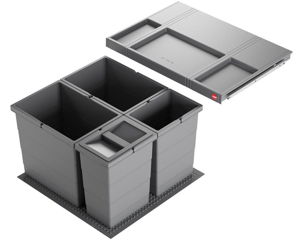 Hailo Einbaumülleimer Abfallsammler Allegro System 295 18/18/8/8/D