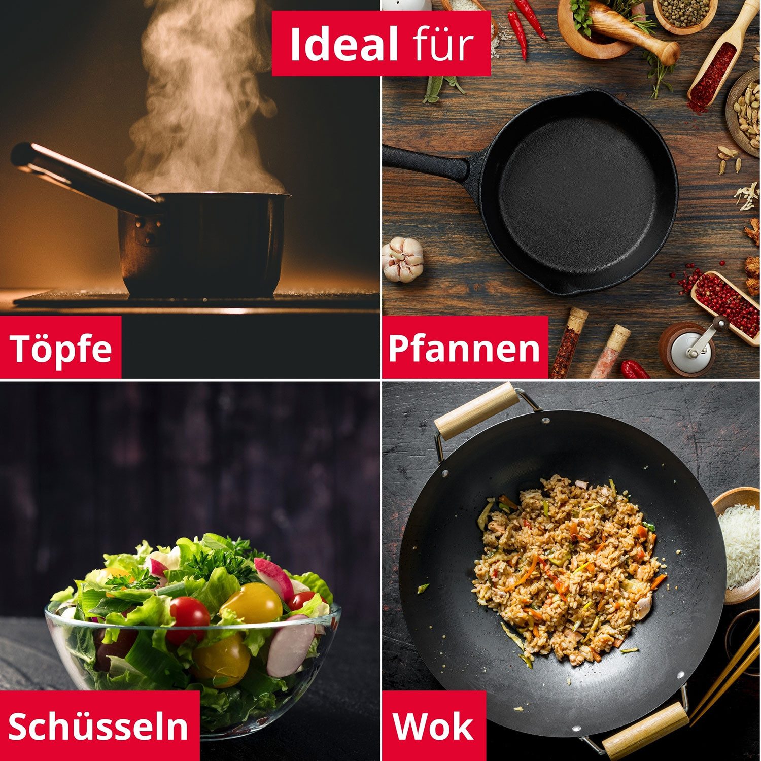 WESTMARK Kochlöffel Spitzlochlöffel + Rühr-/Kochlöffel-Set, 2tlg., Hitzebeständig bis 270 °C, Spülmaschinengeeignet – Bild 4 von 5