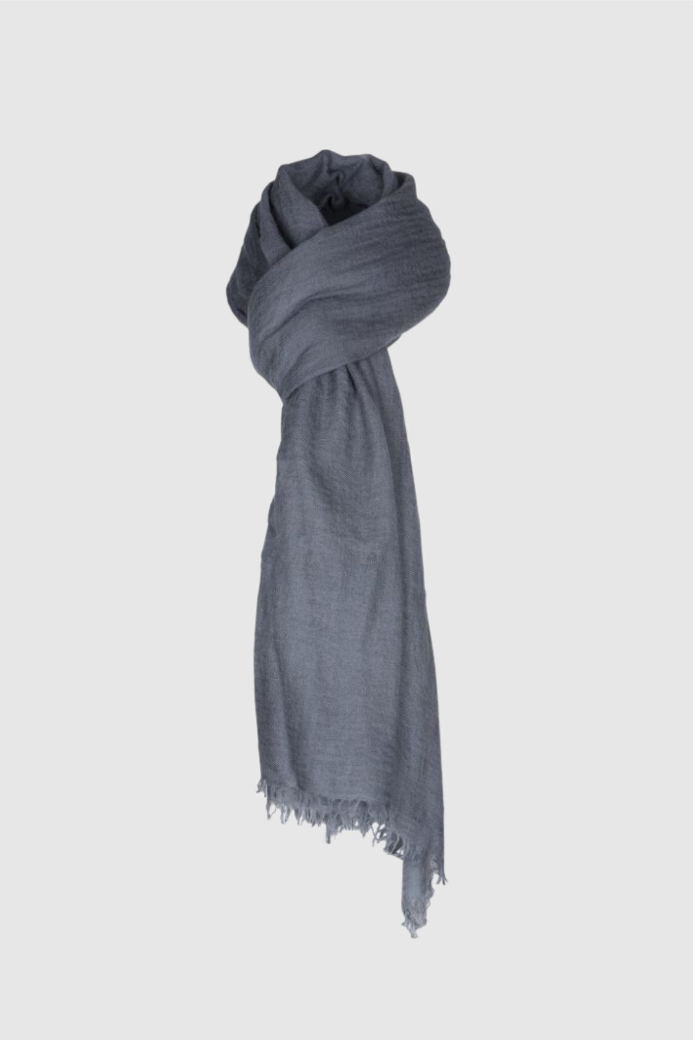 Boscana Kaschmirschal Blauer Schal aus feinem Kaschmir