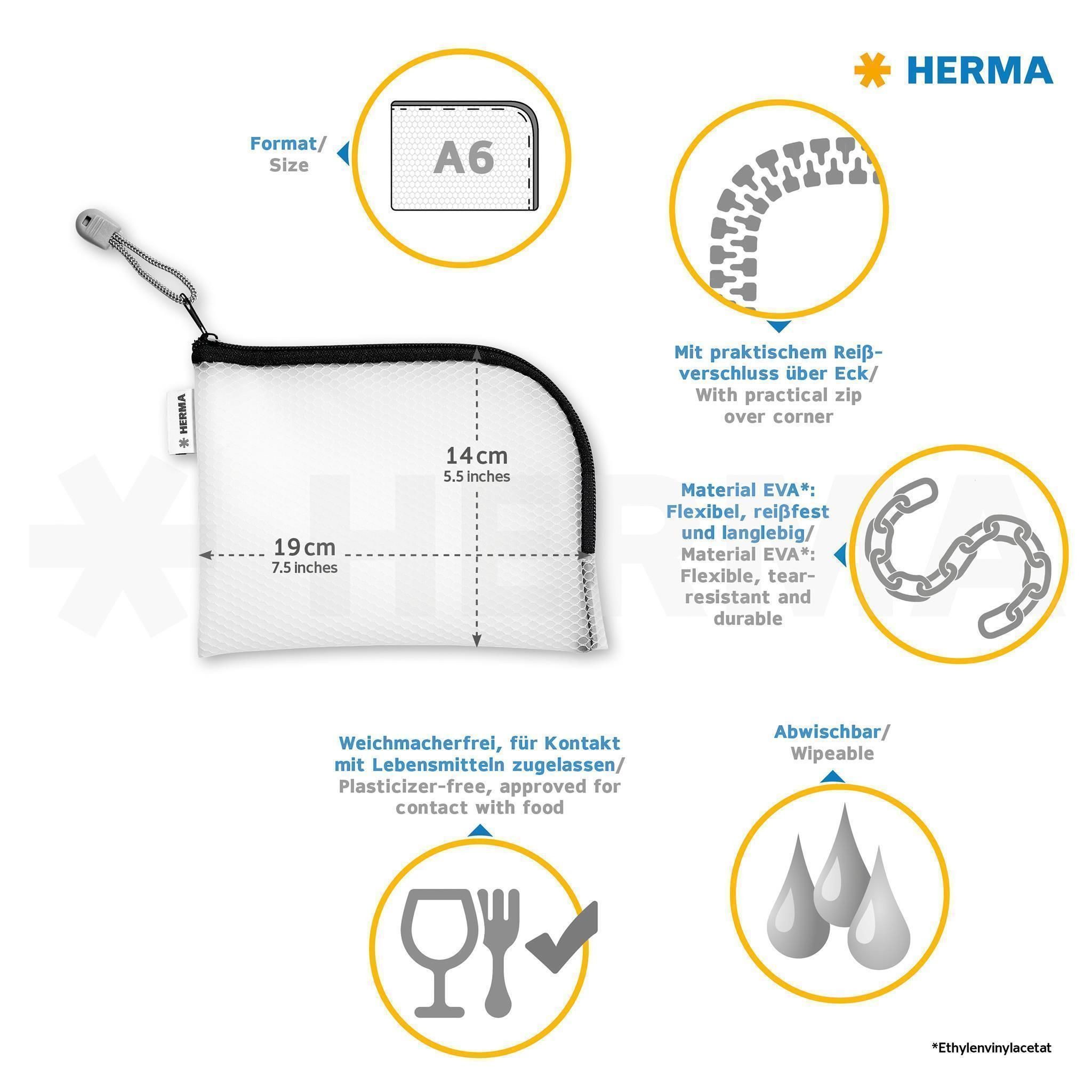 HERMA Dokumententasche Herma Universaltasche Etui A6+ 19 x 14 cm grün