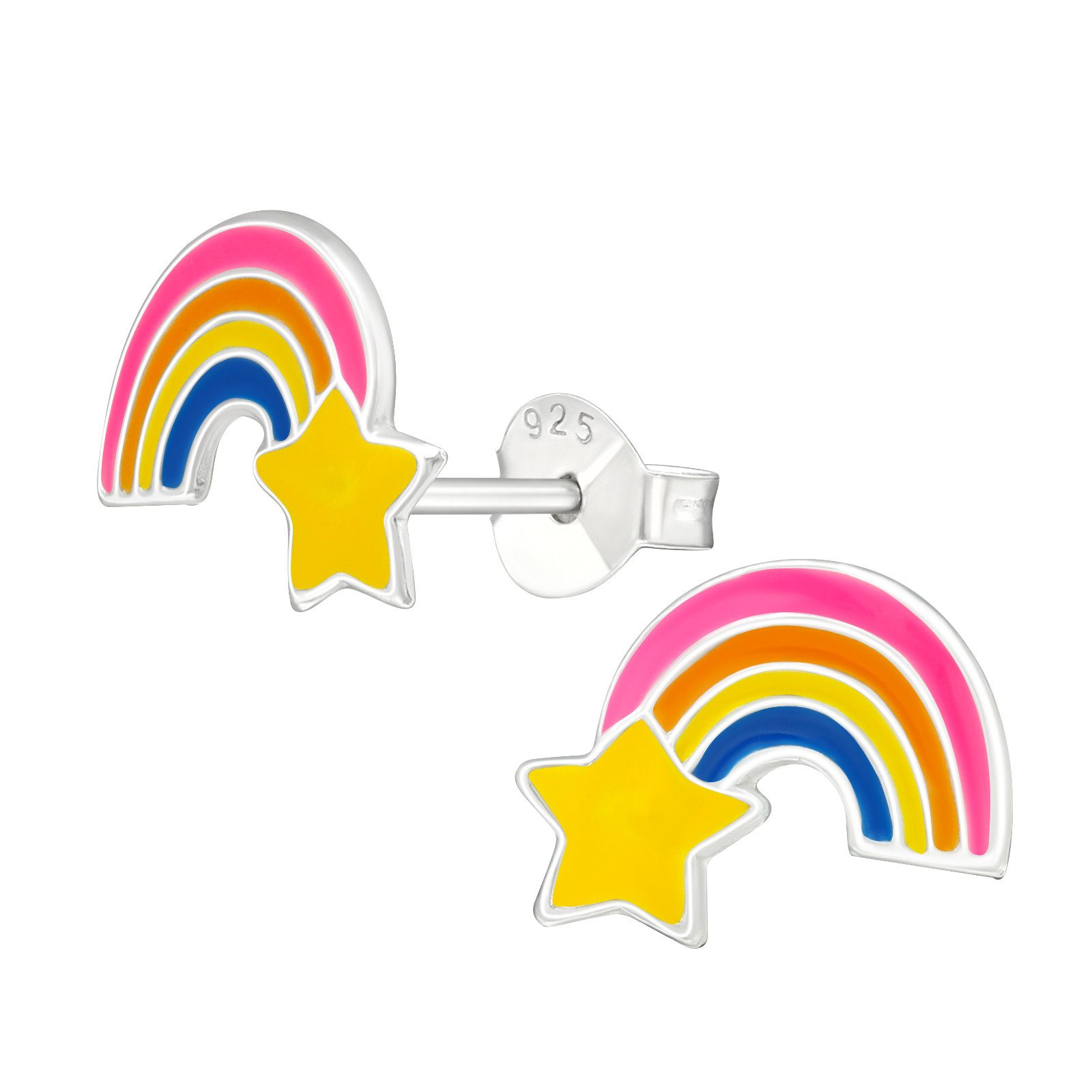 Ohrring-Set Regenbogen Kinder Ohrringe 925 Silber Ohrstecker