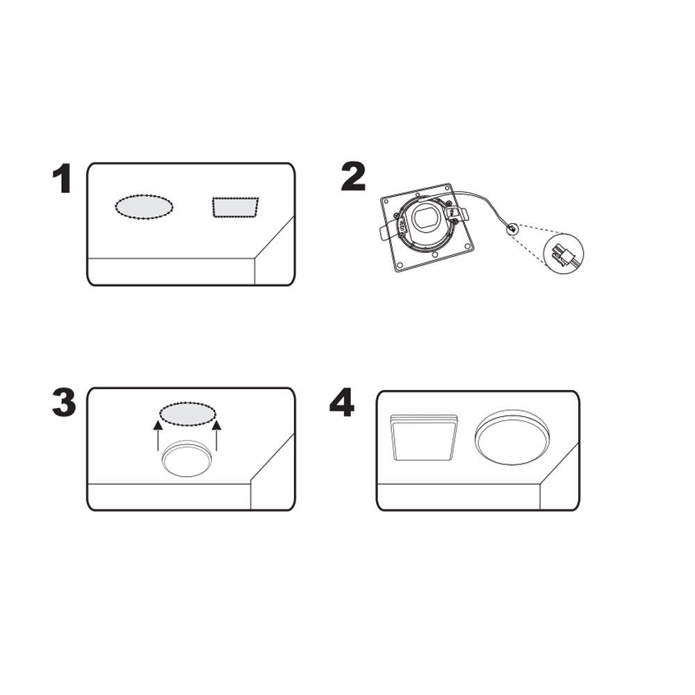 Beleuchtung Decken weiß fest Panel ALU verbaut, LED LED-Leuchtmittel Wohn Zimmer V-TAC Einbau Neutralweiß, LED Deckenleuchte, Leuchte