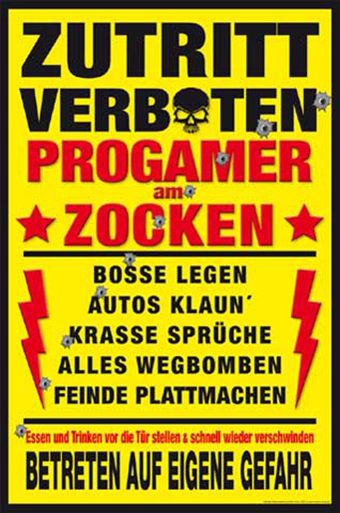 Poster Gaming - Poster - ProGamer am Zocken
