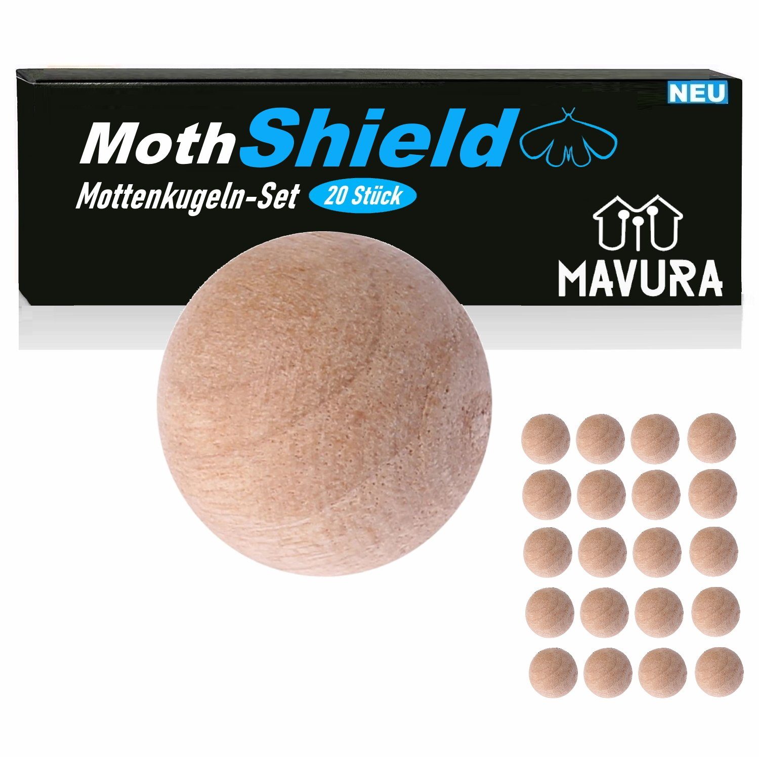Vergrämungsmittel MothShield Anti Motten Kugeln Mottenfrei Mottenkugeln