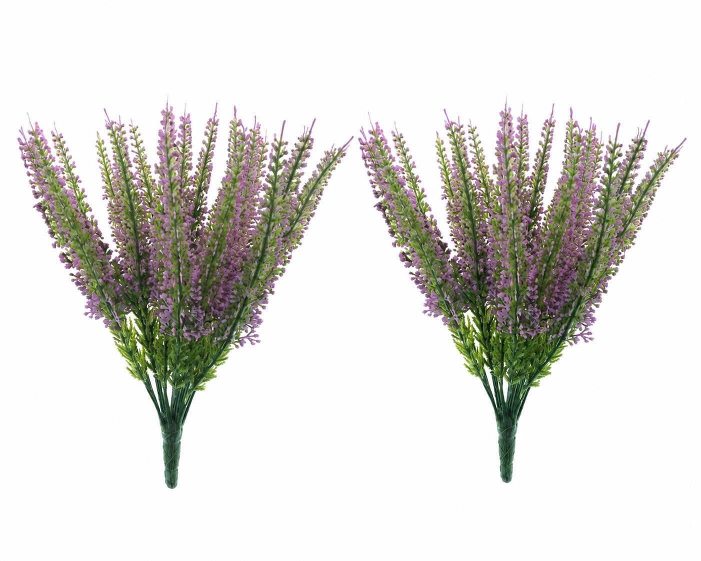 Kunstpflanze 2er Set Erika auf praktischen Steckstab Heidekraut 29cm, mucPlants