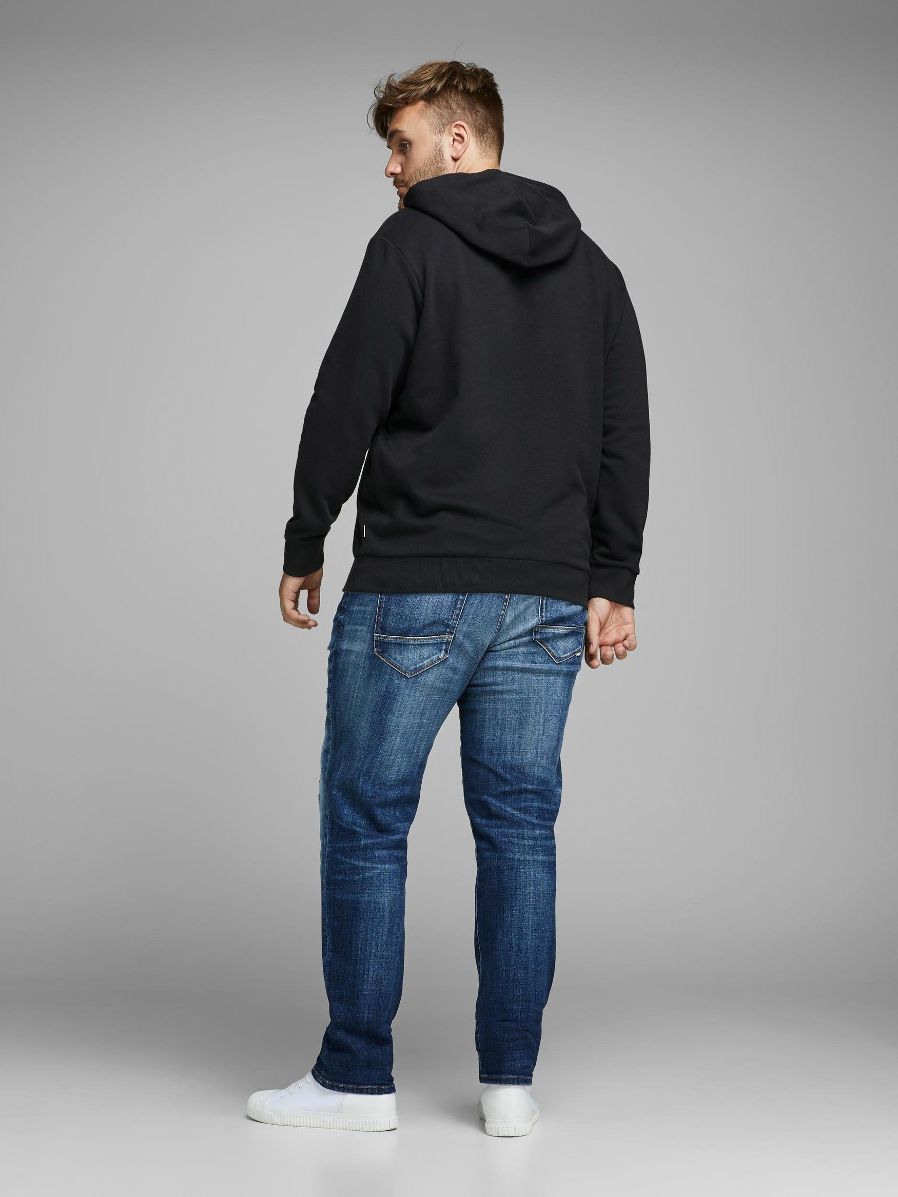 Jack & Jones Herren Hoodie Kapuzenpullover JJECORP LOGO - Regular Fit Pluss günstig online kaufen