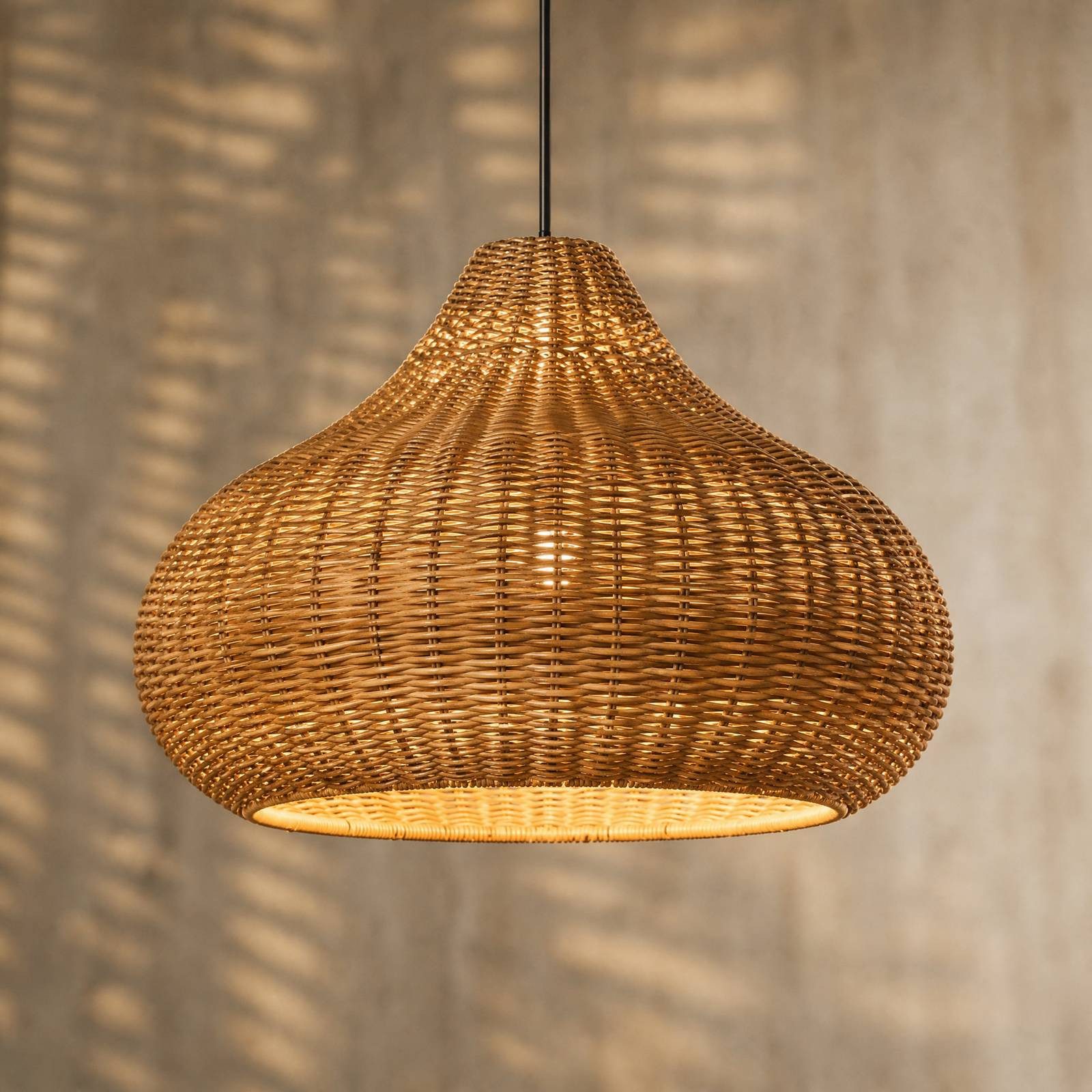 Lucande Hängeleuchten Taniola, Holz IP44, 1 x 15 W LED