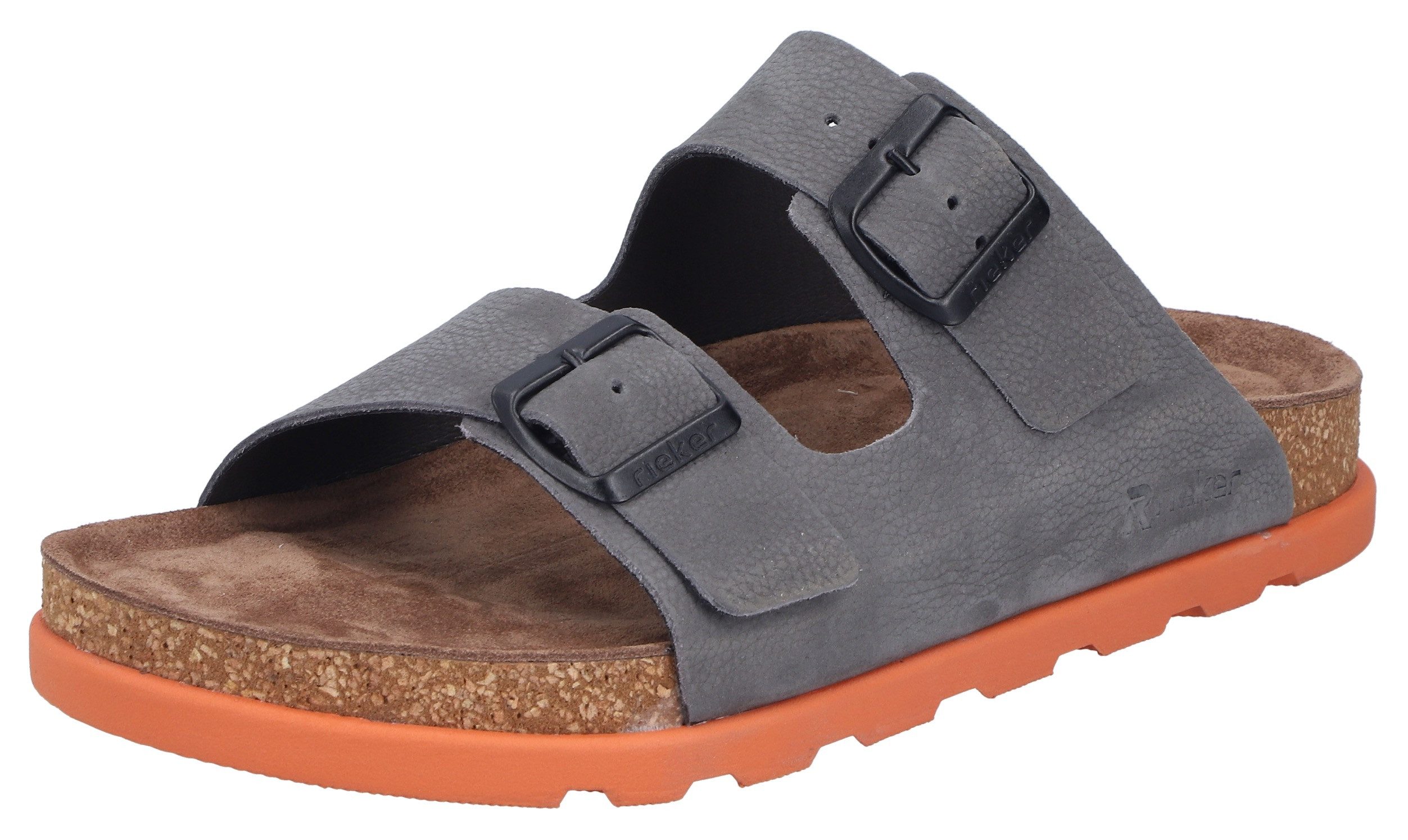 Rieker Pantolette Sommerschuh, Strandschuh, Hausschuh mit bequemem Fußbett