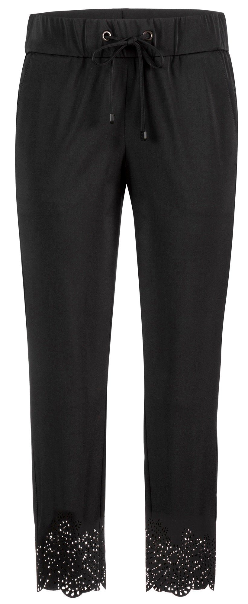 St Ann by Stehmann Jogger Pants Roxana24-60240, HighTec Jersey Joggpant mit Lasercut am Saum elastischer Bund
