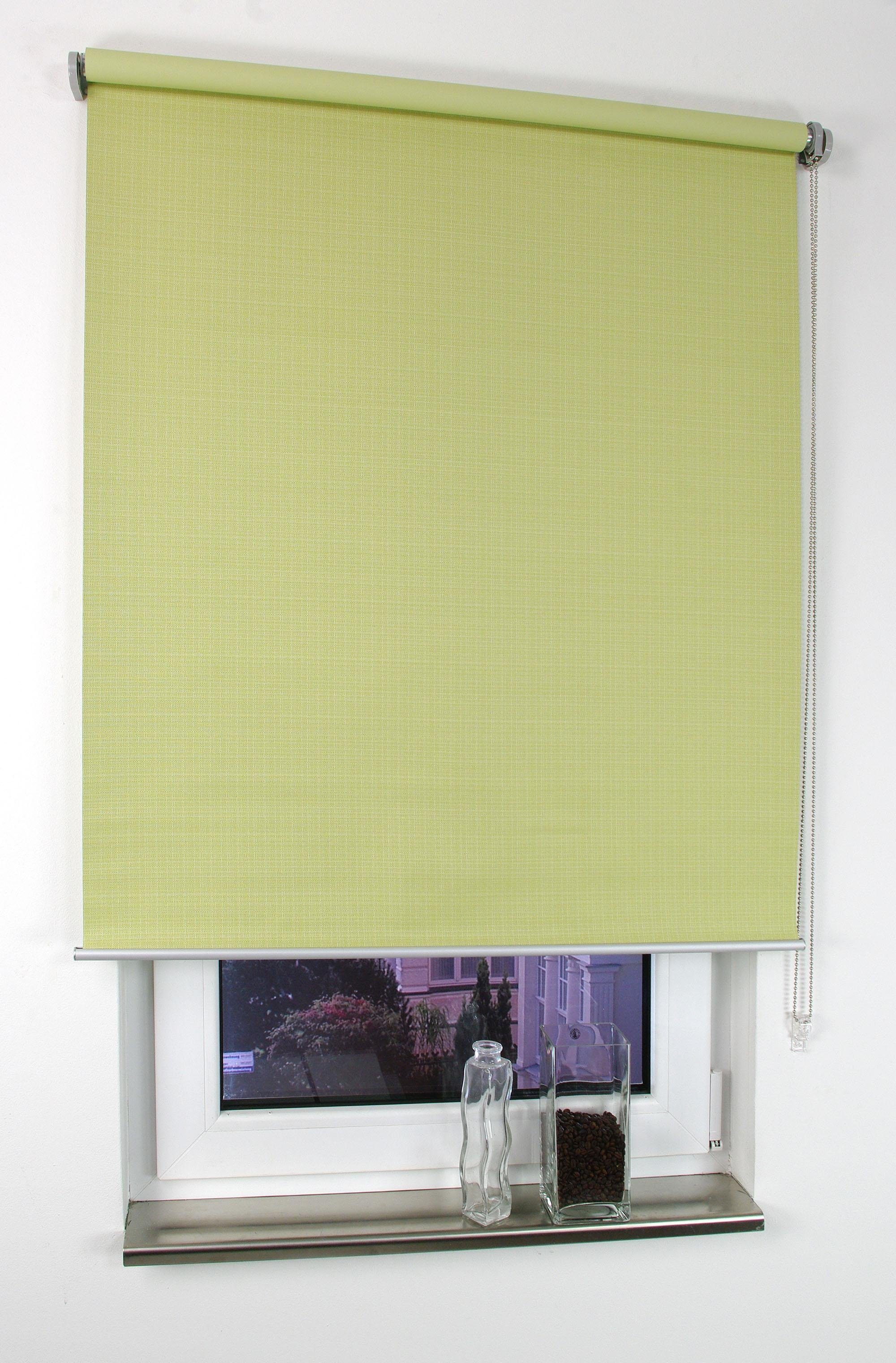 Seitenzugrollo Struktur, Liedeco, verdunkelnd, mit Bohren, verschraubt, Uni günstig online kaufen