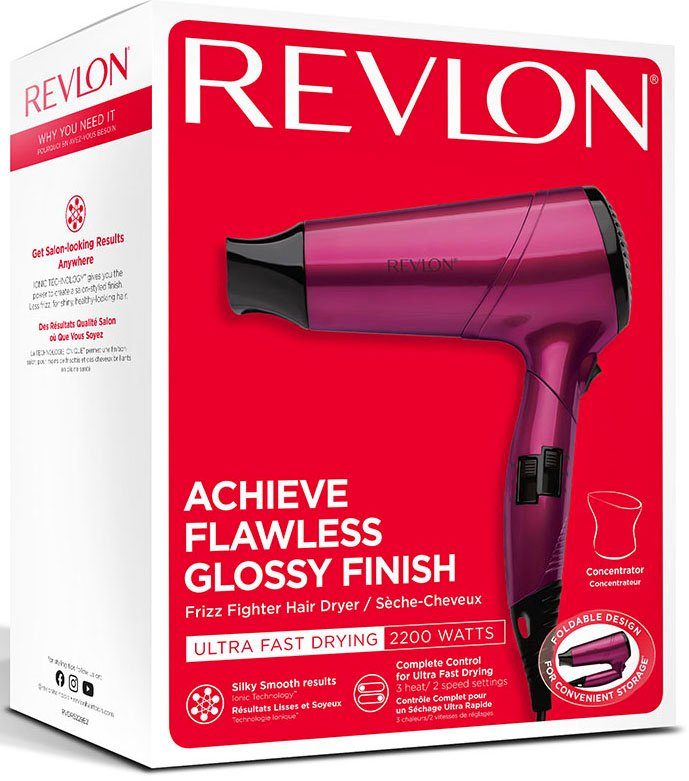 Revlon Ionic-Haartrockner RVDR5229, 2200W REVLON ohne Fighter trockene 2200 W, Frizz, Haare Haartrockner, Frizz