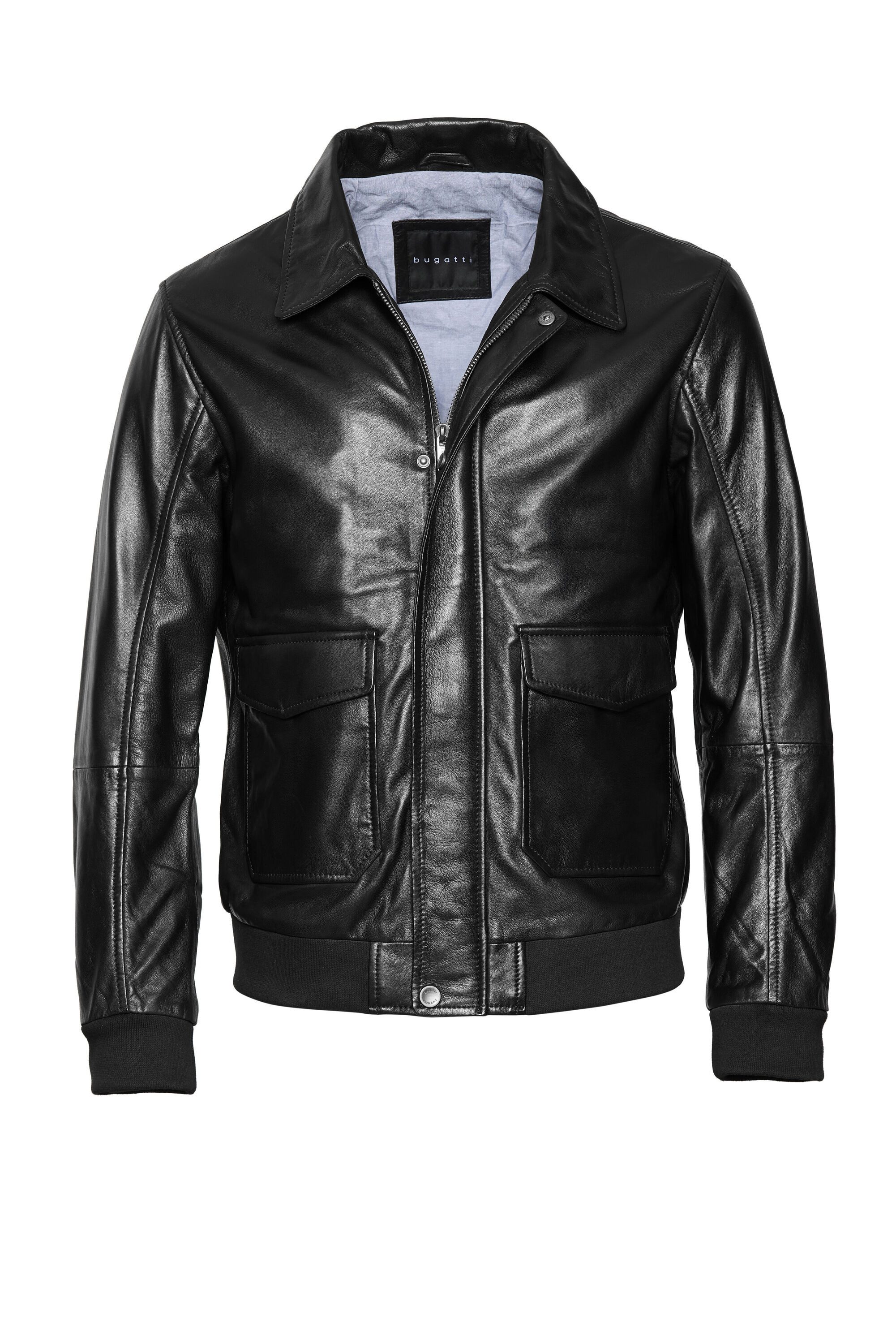 bugatti Lederjacke BUSAVINO (1-St) mit klassischem Umlegekragen günstig online kaufen