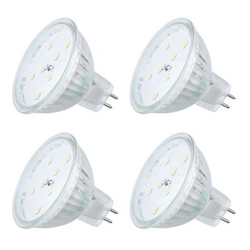 SEBSON LED-Leuchtmittel LED Lampe GU5.3 / MR16 warmweiß 3.5W 12V DC Leuchtmittel - 4er Pack