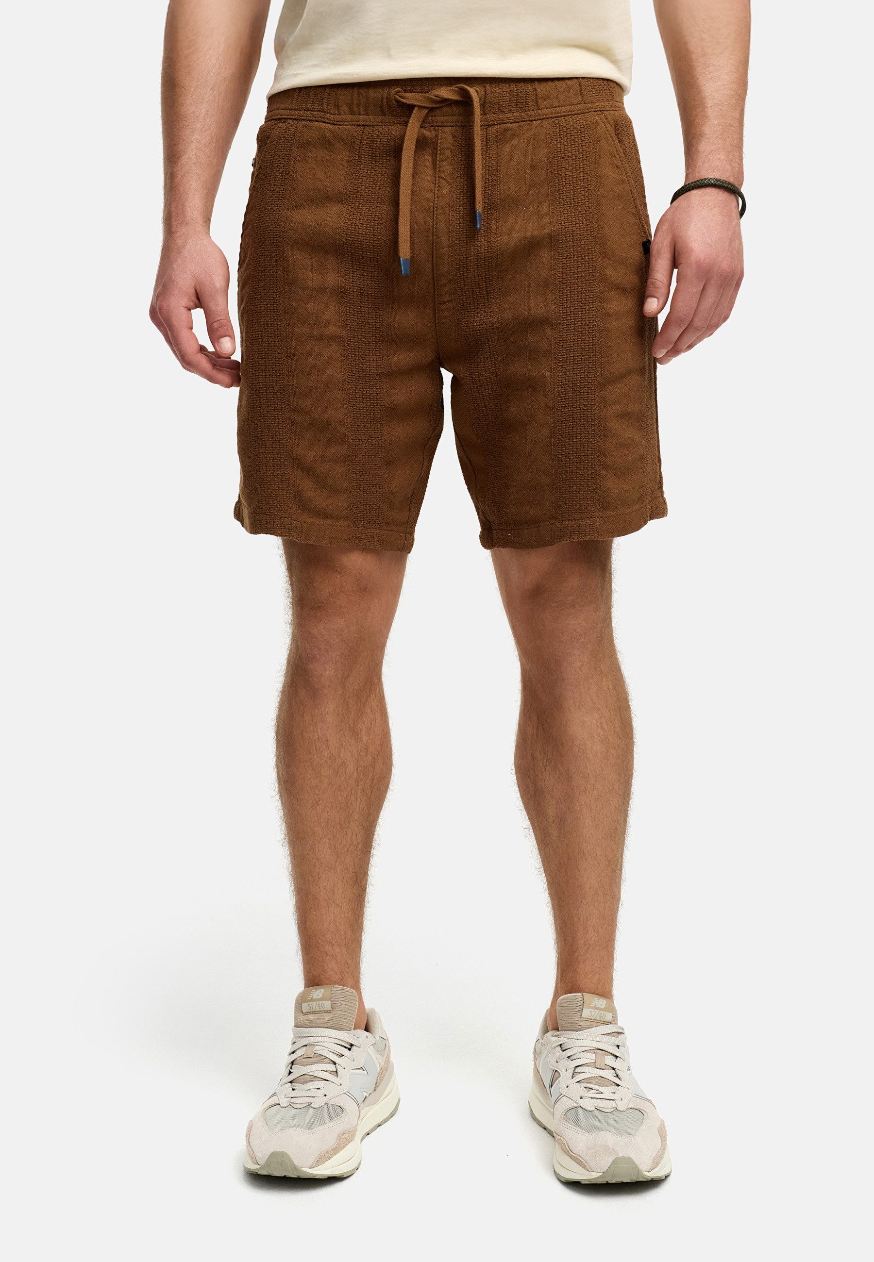 Indicode Chinoshorts INPop aus Leinen-Mix mit günstig online kaufen