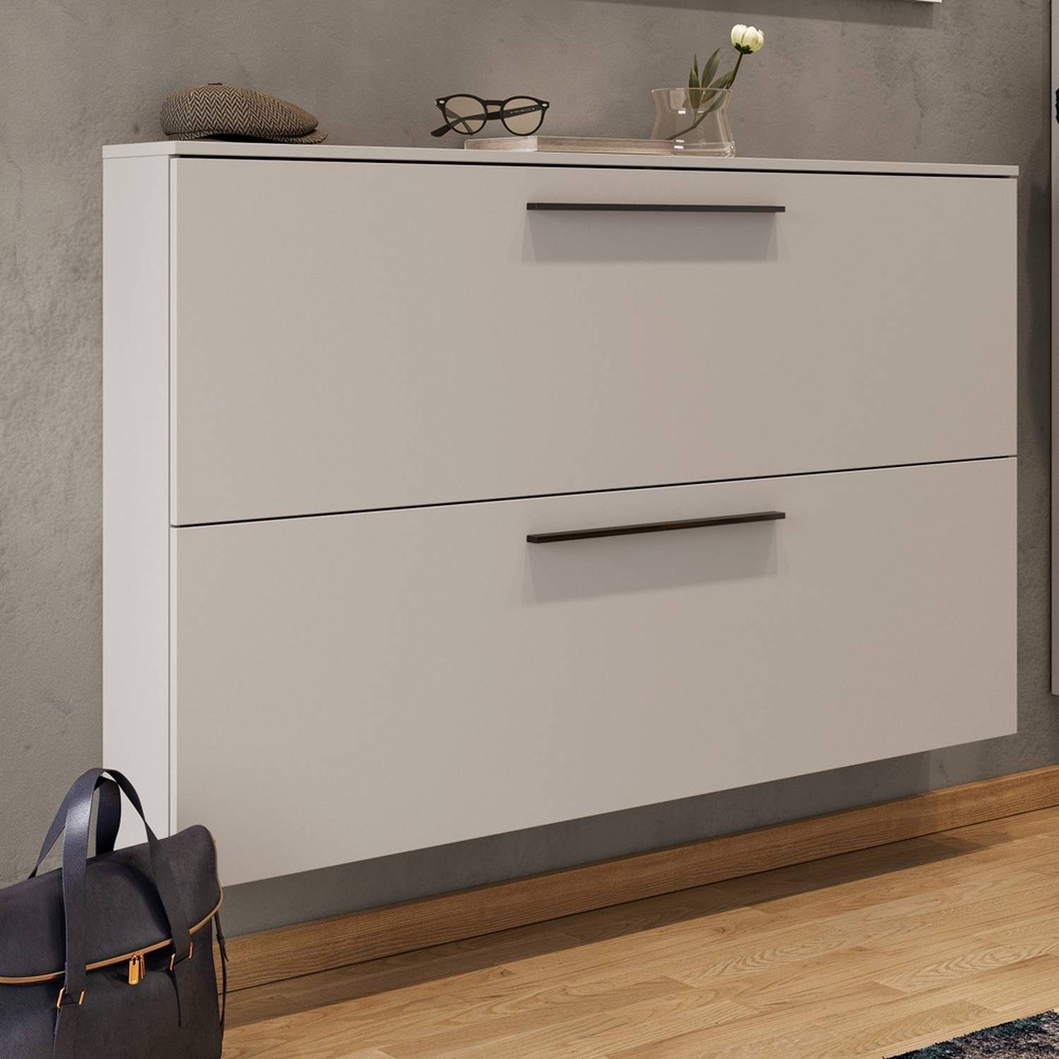 Lomadox Schuhschrank »UTRERA-01« mit Klappen in Kaschmir, B/H/T: ca