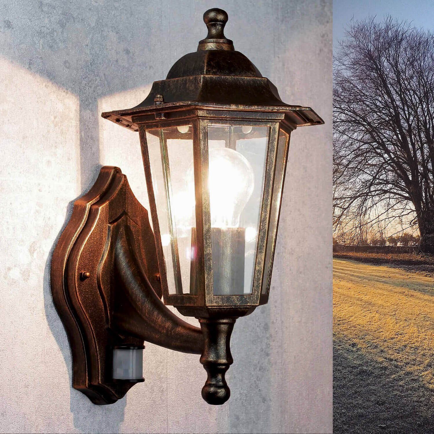 LichtErlebnisse AußenWandleuchte »PARIS«, Außen Wandlampe mit