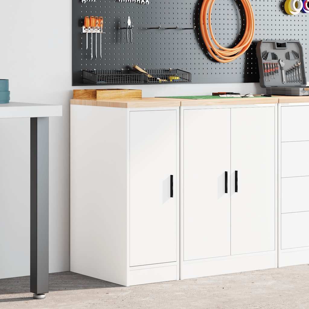vidaXL Schrankmodule Garagen-Aufbewahrungsschrank Weiß 30x51x85 cm günstig online kaufen