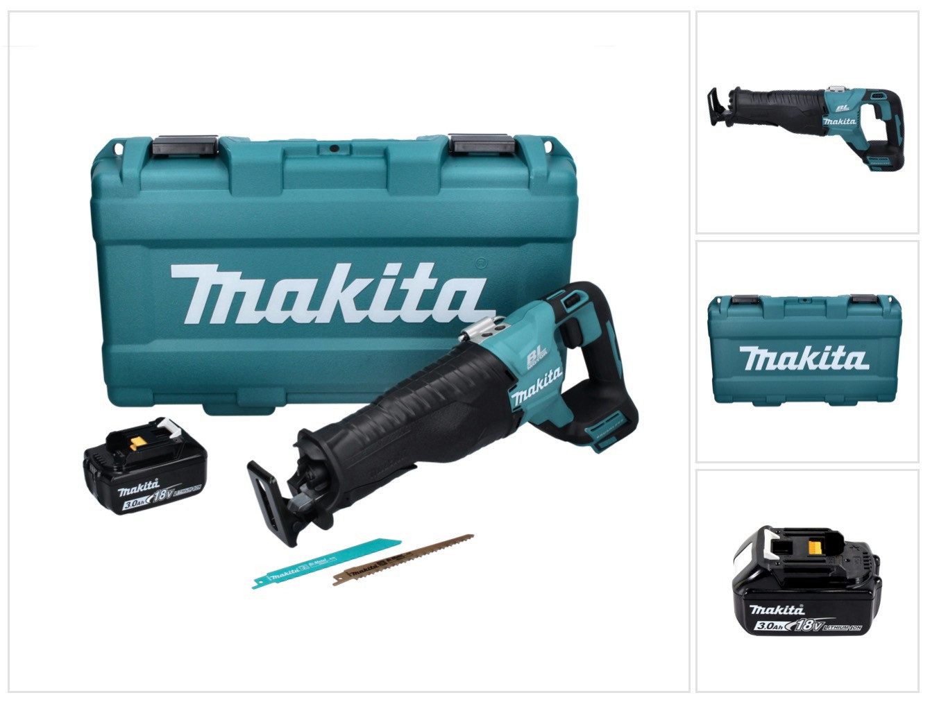 Makita Akku-Reciprosäge DJR 187 F1K 18 V Brushless + 1x Akku 3,0 Ah + Koffer - ohne Ladegerät