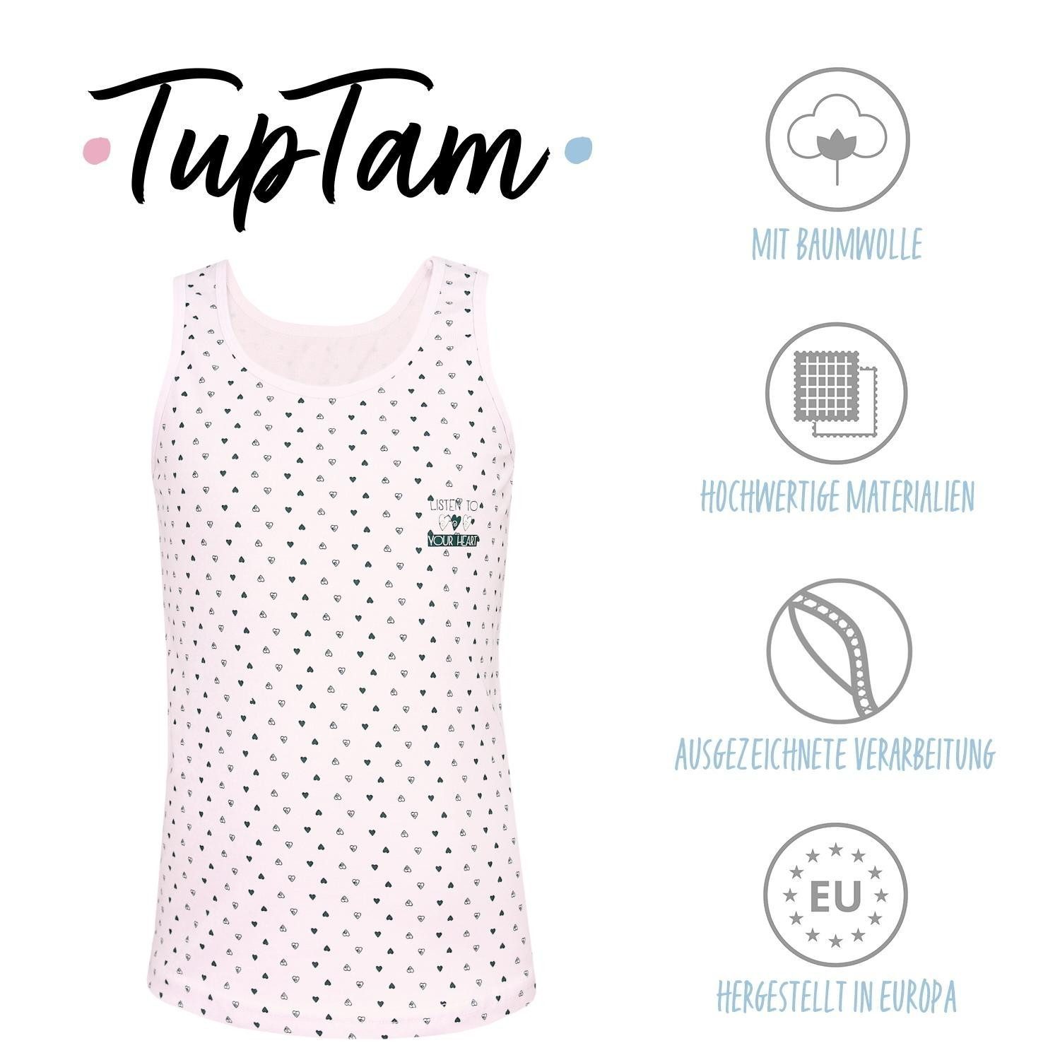 TupTam Unterhemd TupTam Mädchen Baumwolle Unterhemd 5er Pack Tank Top Ärmellos Kinder