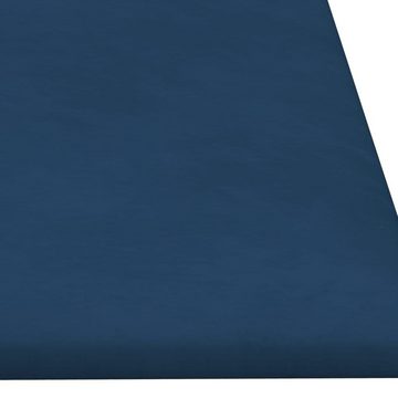 vidaXL Wandpaneel Wandpaneele 12 Stk. Blau 90x30 cm Samt 3,24 m², (12-tlg)