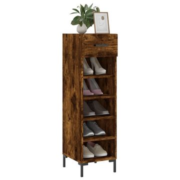 vidaXL Kleiderschrank Schuhschrank Räuchereiche 30x35x105 cm Holzwerkstoff (1-St)