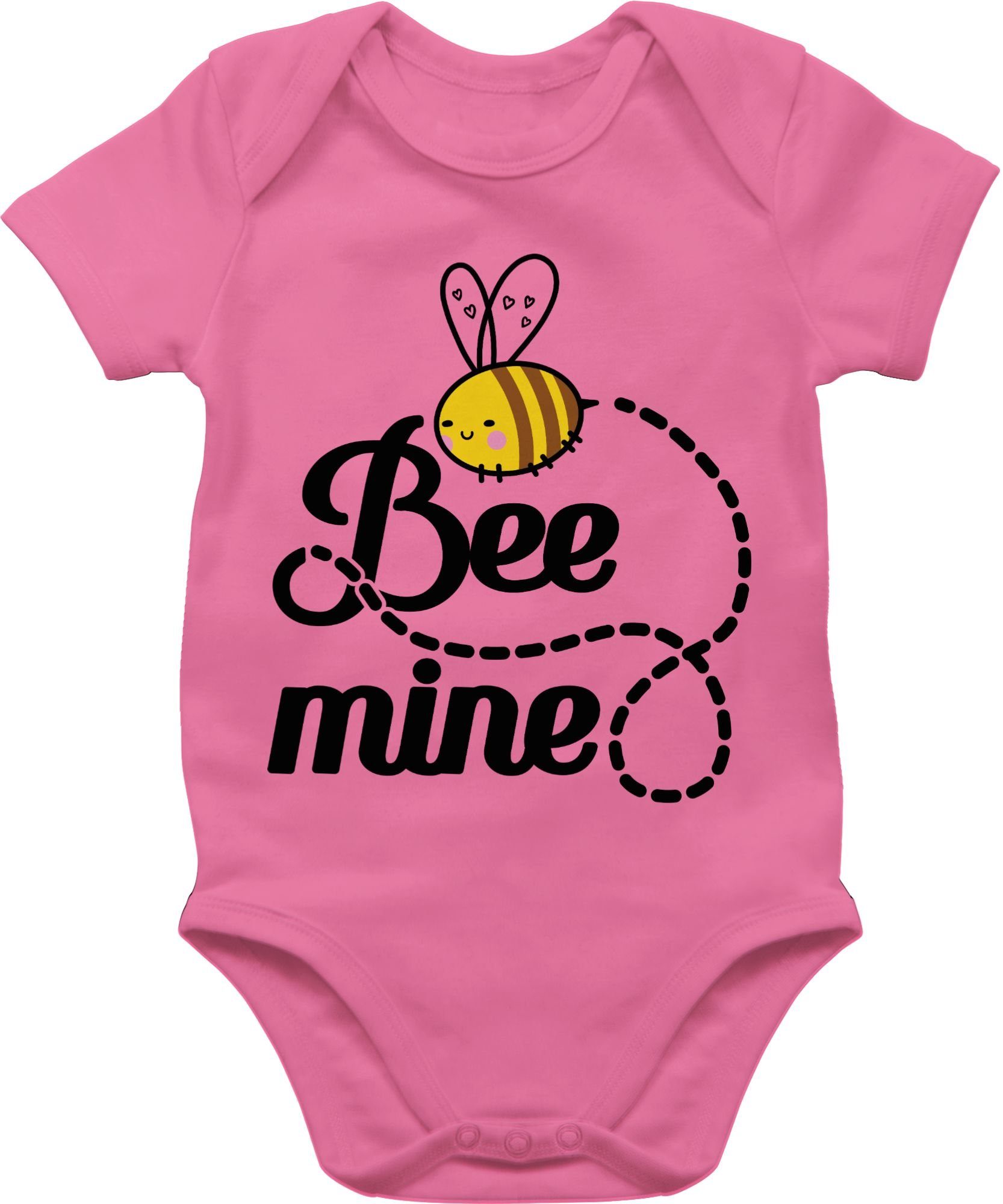 Shirtracer Shirtbody Bee mine mit Biene - Valentinstag Geschenk Baby - Baby  Body Kurzarm bienen body baby - valentinstags geschenke - strampler biene