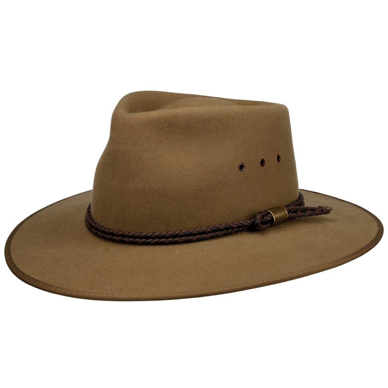 STATESMAN Cowboyhut (1-St) Wollfilzhut mit Lederband