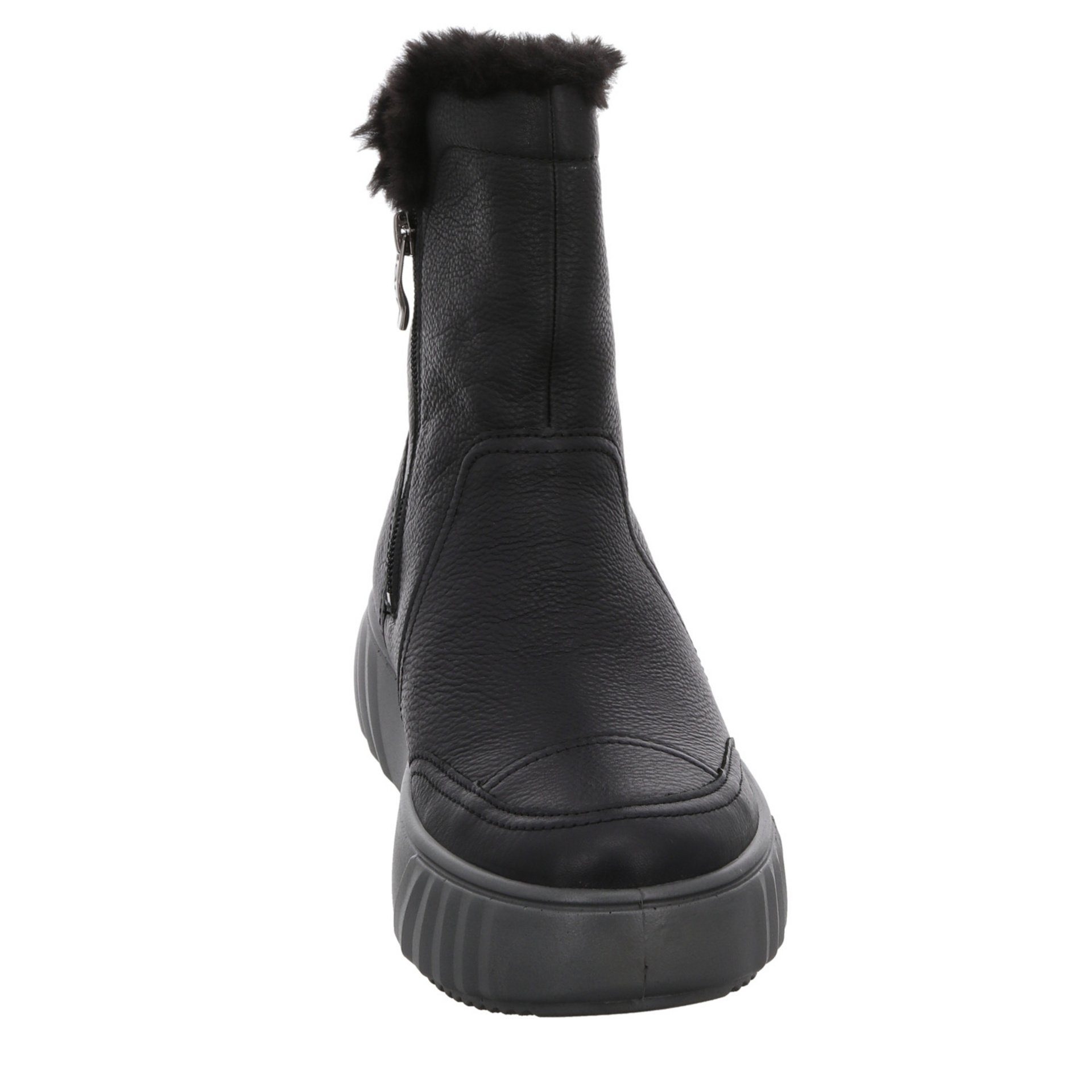 Freizeit Glattleder Stiefel Monaco Stiefelette Boots Ara Damen schwarz 046943 Schuhe Elegant