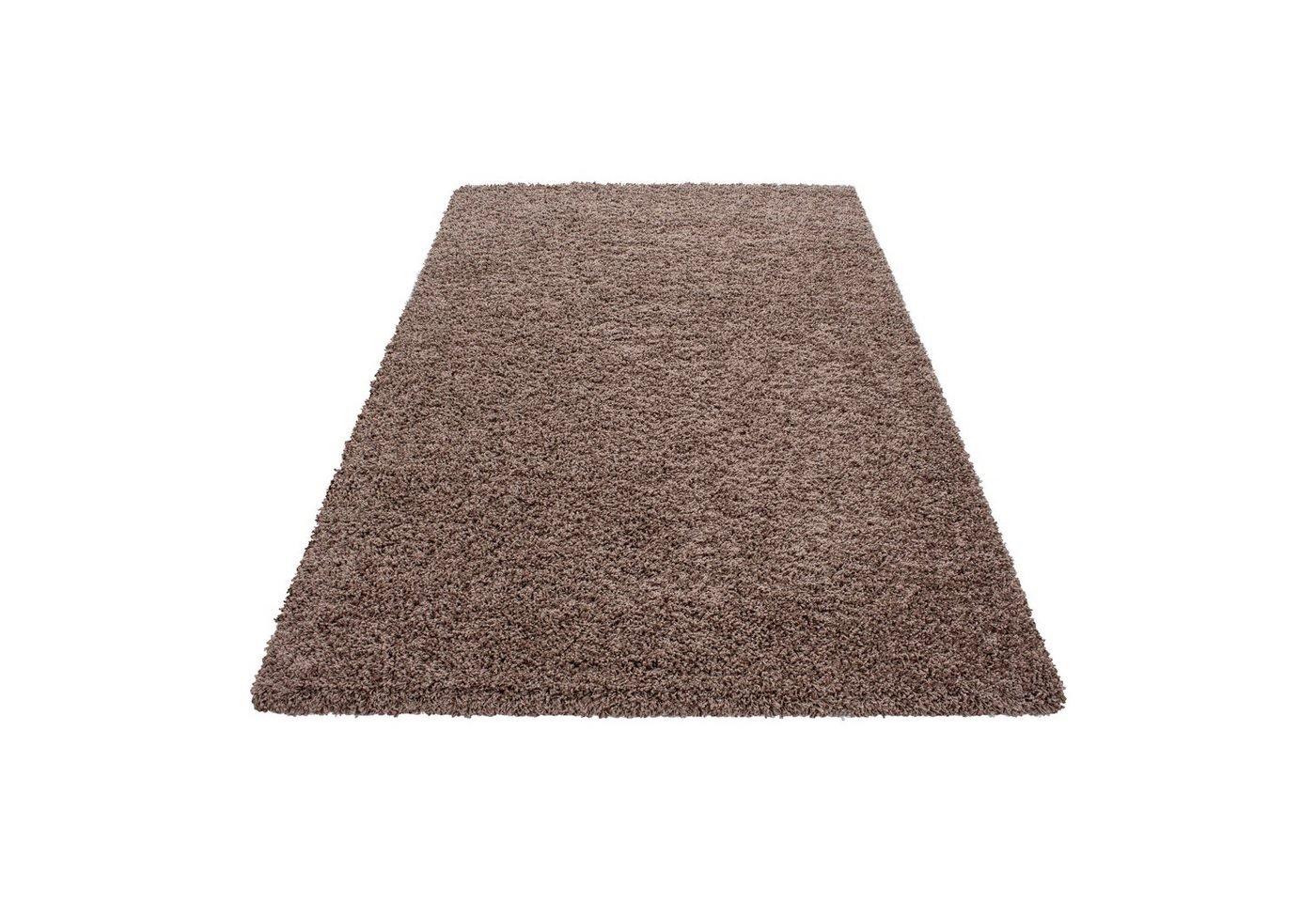 Stilvoll Günstig Hochflor-Teppich einfarbig für Wohnzimmer, Läufer, Höhe: 30 mm