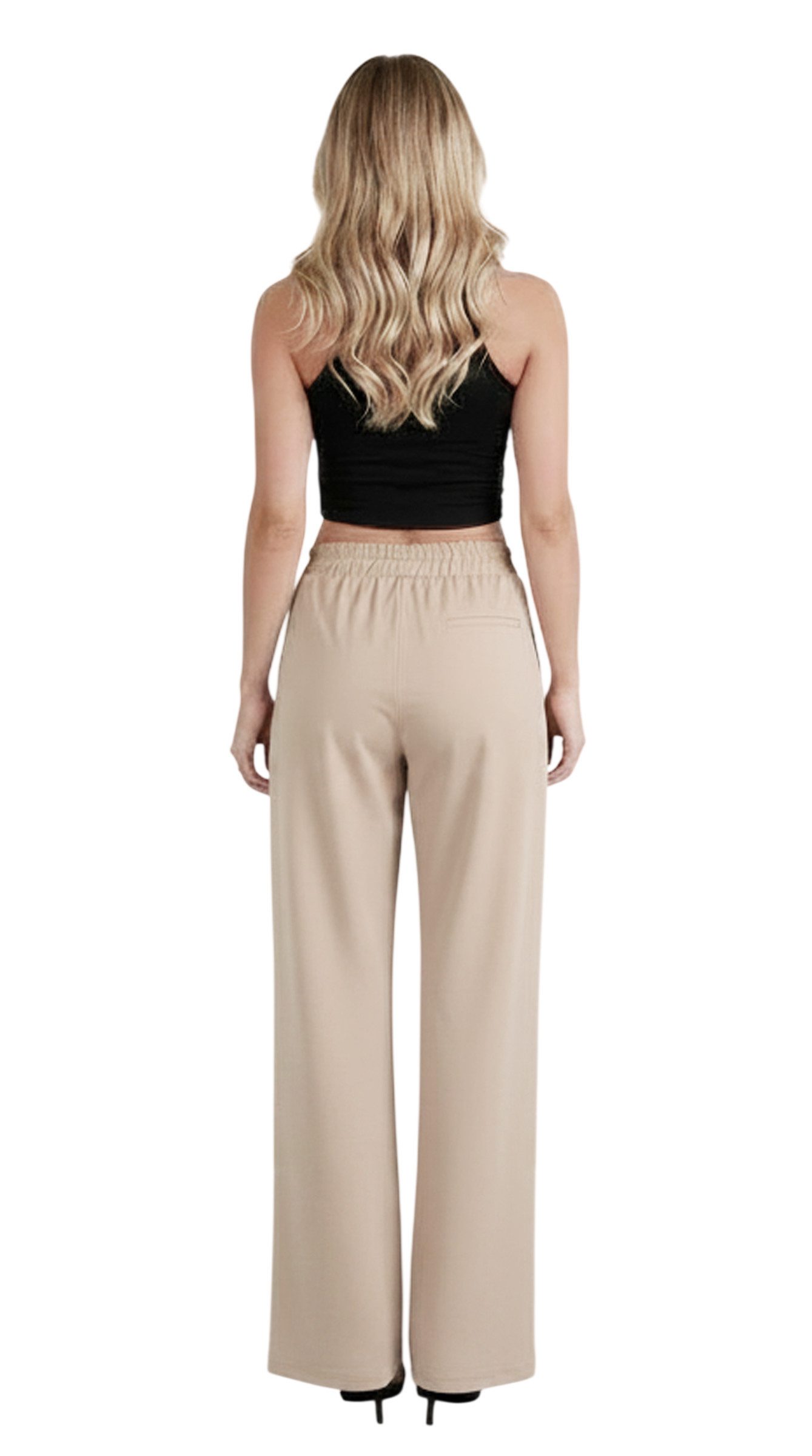 Sa-Lucca Palazzohose Damen Palazzohose / Sommerhose mit bequemem Dehnbund und Bindeband mit elastischem Bund