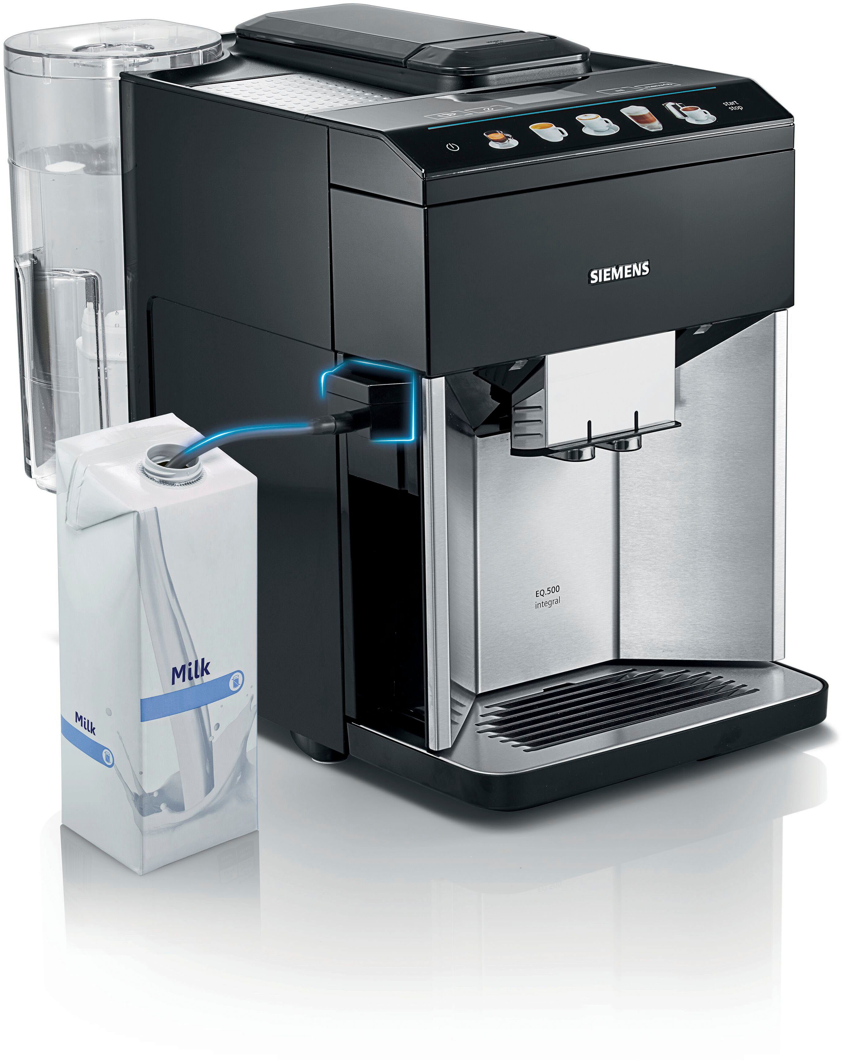 Milchschlauch-Adapter Zubehör Nutzung Milchbehältnisse, SIEMENS Kaffeevollautomaten alle schwarz EQ.500, TZ50001, externer für zur der Reihe spülmaschinengeeignet,