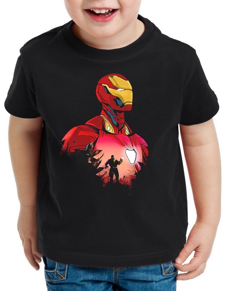 style3 Print-Shirt Kinder T-Shirt Iron Hero stark superheld infinity kino