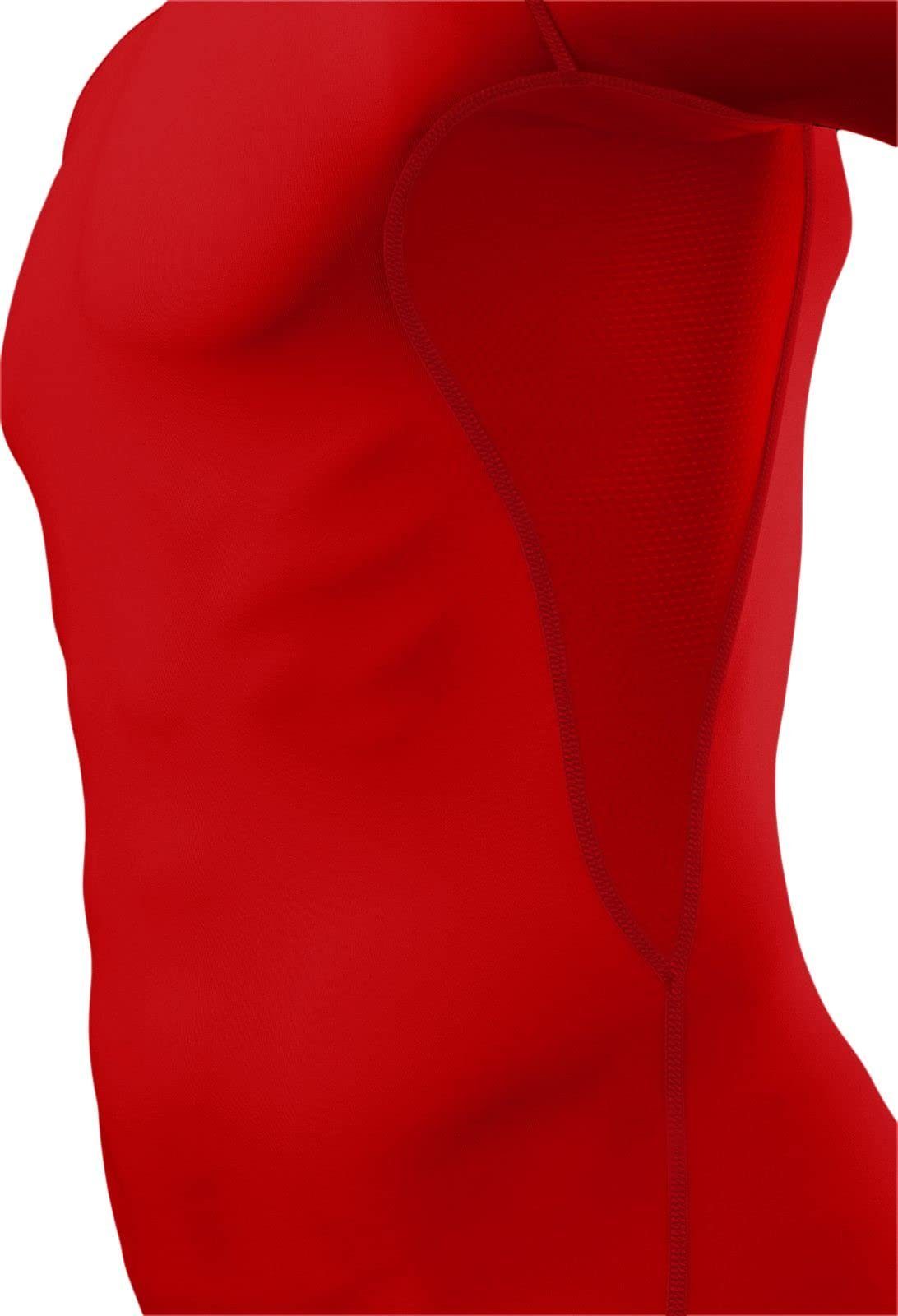 TCA Funktionsunterhemd TCA Herren kurzärmlig, - HyperFusion elastisch Rot Sportshirt